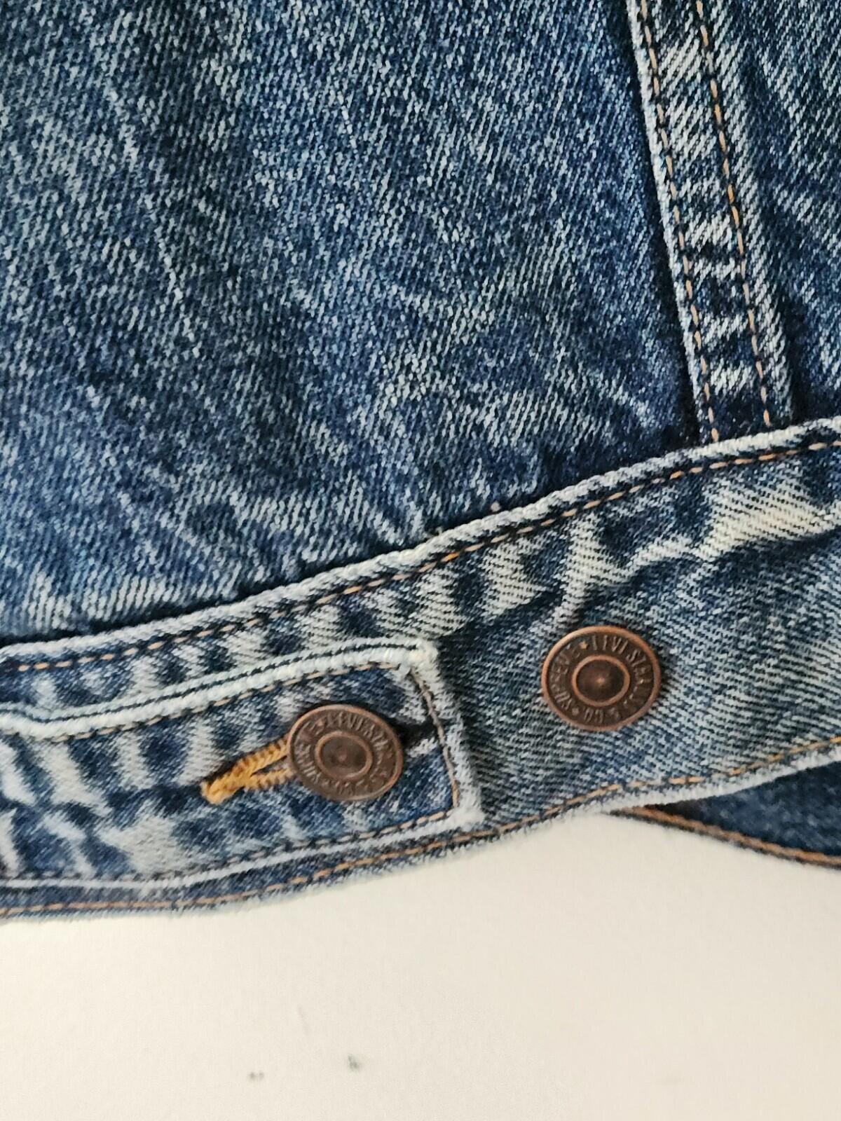 Chaleco vaquero FW14 Supreme x Levis talla XL, estampado a cuadros, azul Levi's, raro