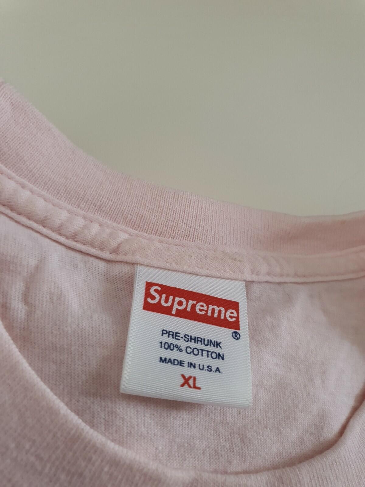 SS17 Supreme Joe Roberts Swirl pale pink Tee size XL T-shirt Mickey Mouse