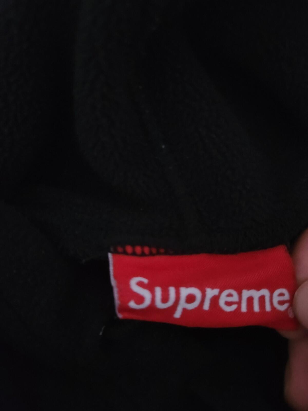 FW17 Supreme Polartec Small box logo Hooded Sweatshirt Black hoodie M fleece