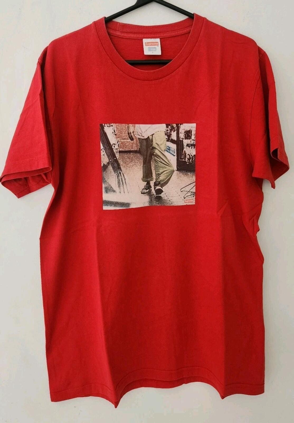 SS15 Supreme KIDS 40OZ red Tee L large T-shirt Jesus Christ what happened? Rare