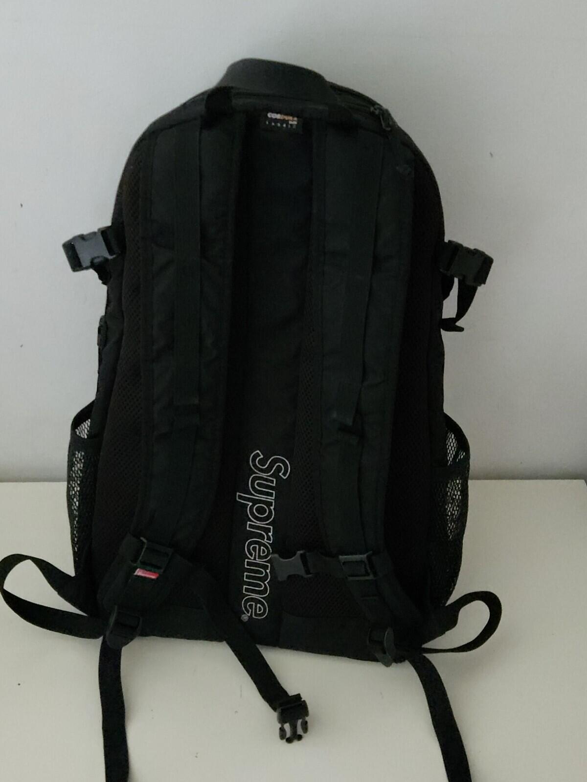 SS20 Supreme Schwarzer Rucksack Cordura Tasche Mesh Rucksack