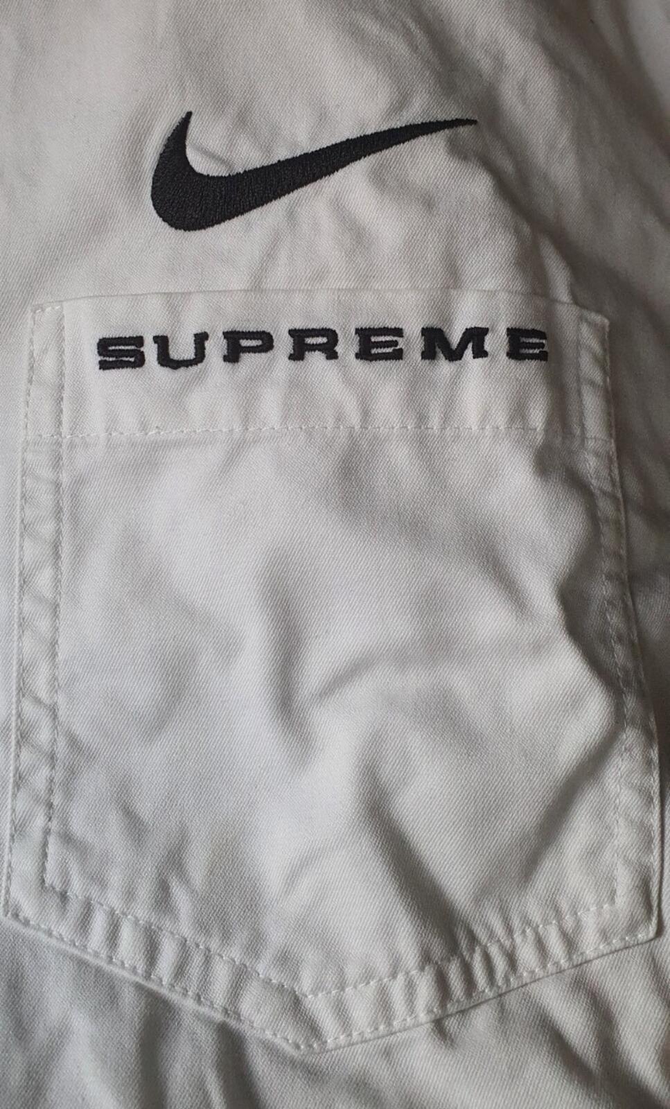 SS21 Supreme x Nike Cotton Twill shirt white size S small long sleeve