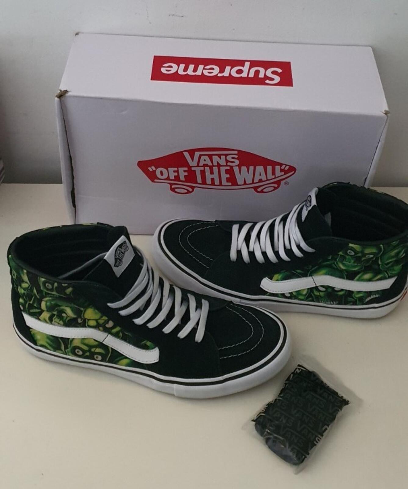 SS18 Supreme x Vans Skull Pile Sk8-Hi UK 10 US 11 EUR 44.5 Turnschuhe
