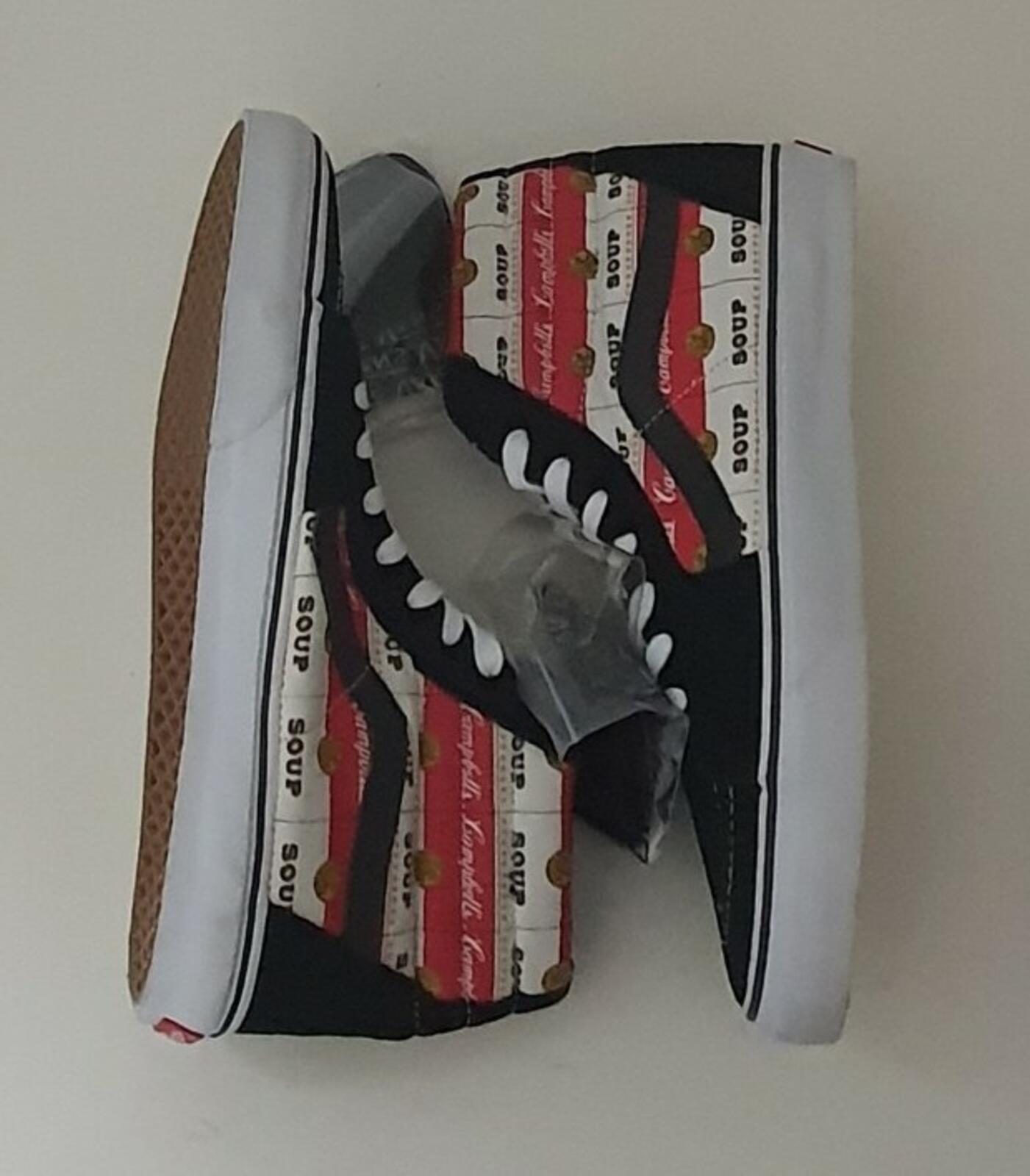 SAMPLE SS12 Supreme x Vans Campbell's Soup Sk8-Hi UK 11 US 12 EUR 46 Andy Warhol