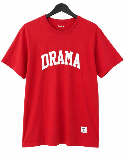 Camiseta Supreme Drama S/S de la temporada FW19, roja, talla L