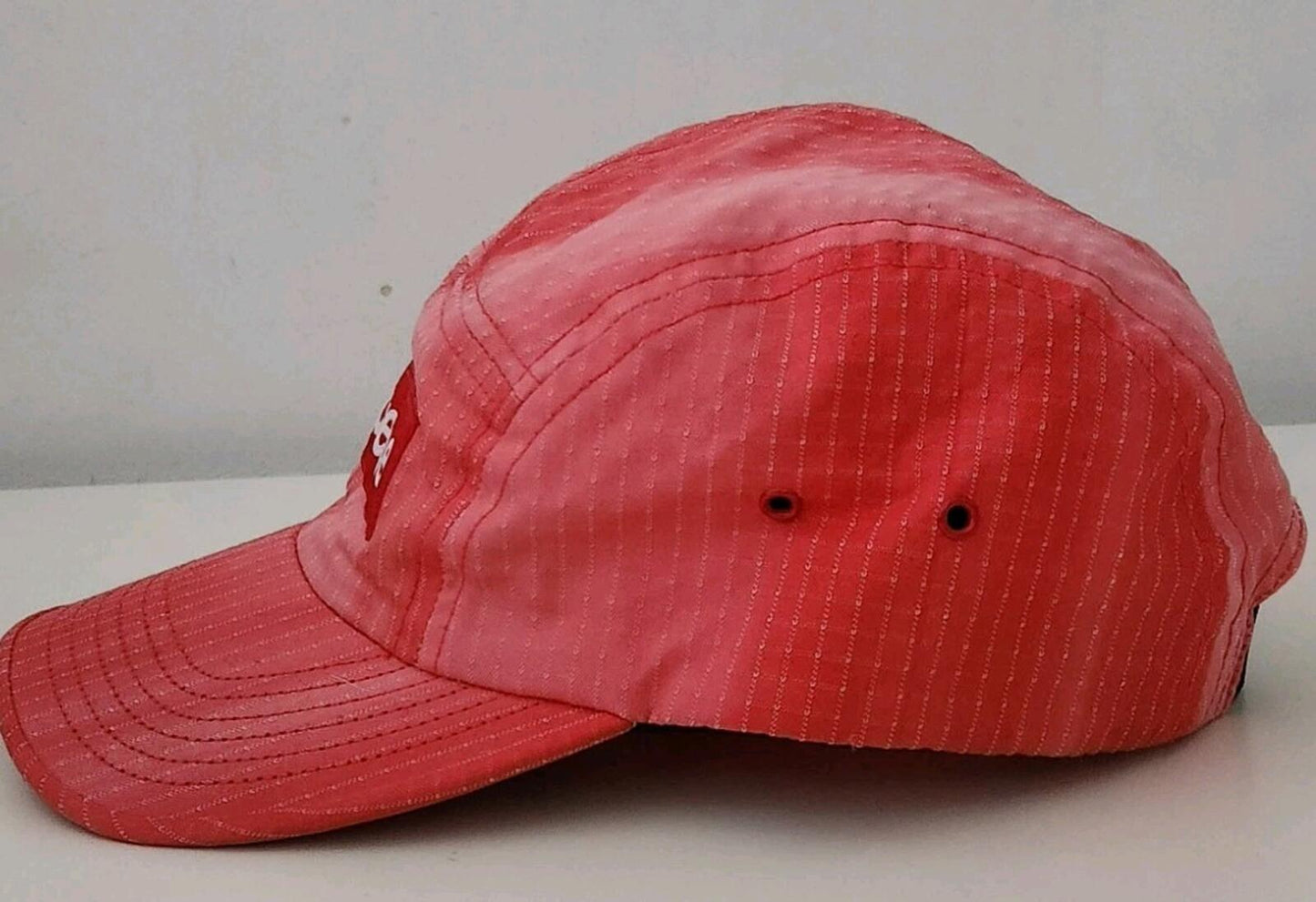 SS19 Supreme Tie Dye Ripstop camp cap Red hat box logo Worn 1x