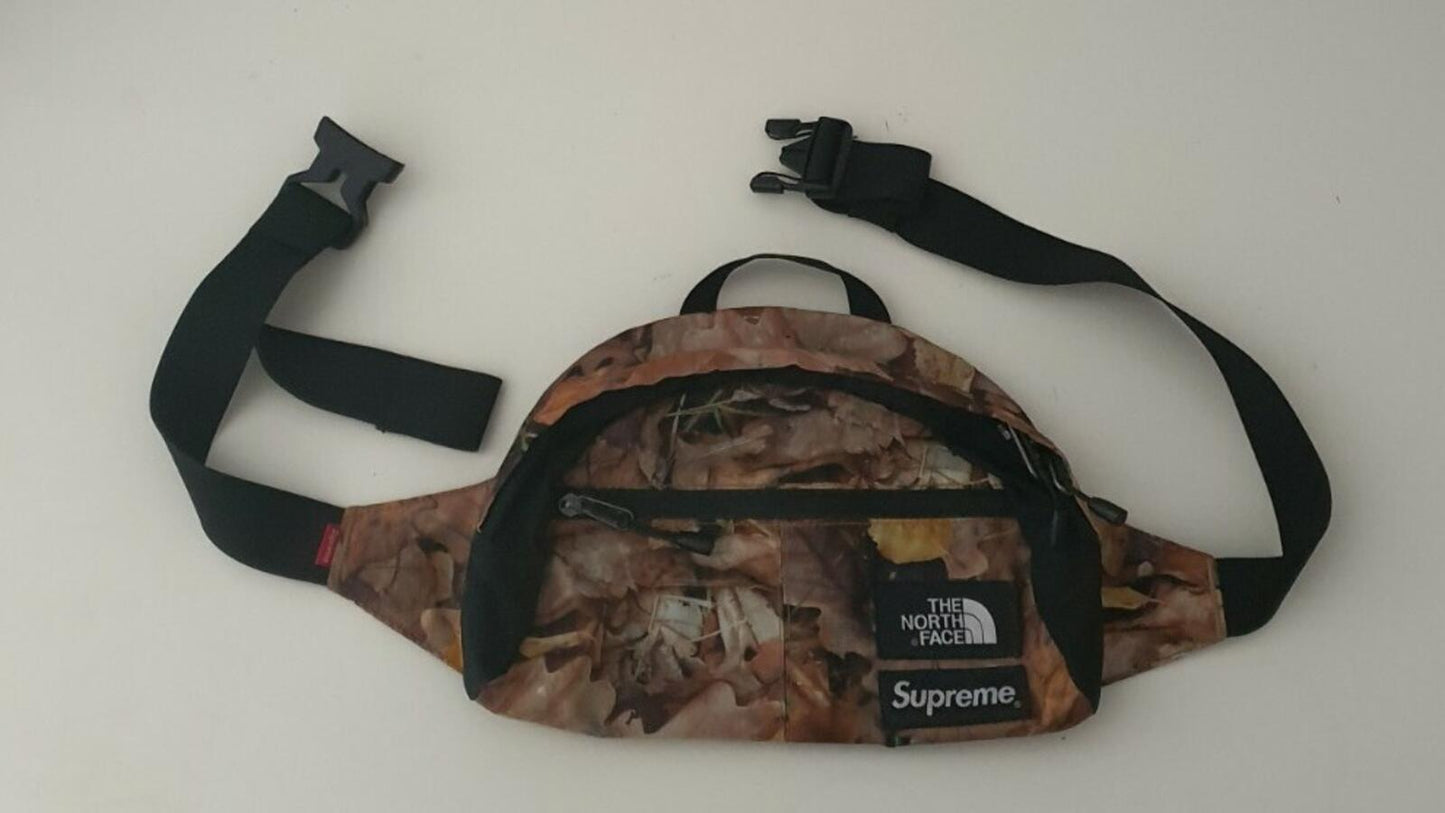 FW16 Supreme x The North Face Roo II lumbar pack waist shoulder bag leaves