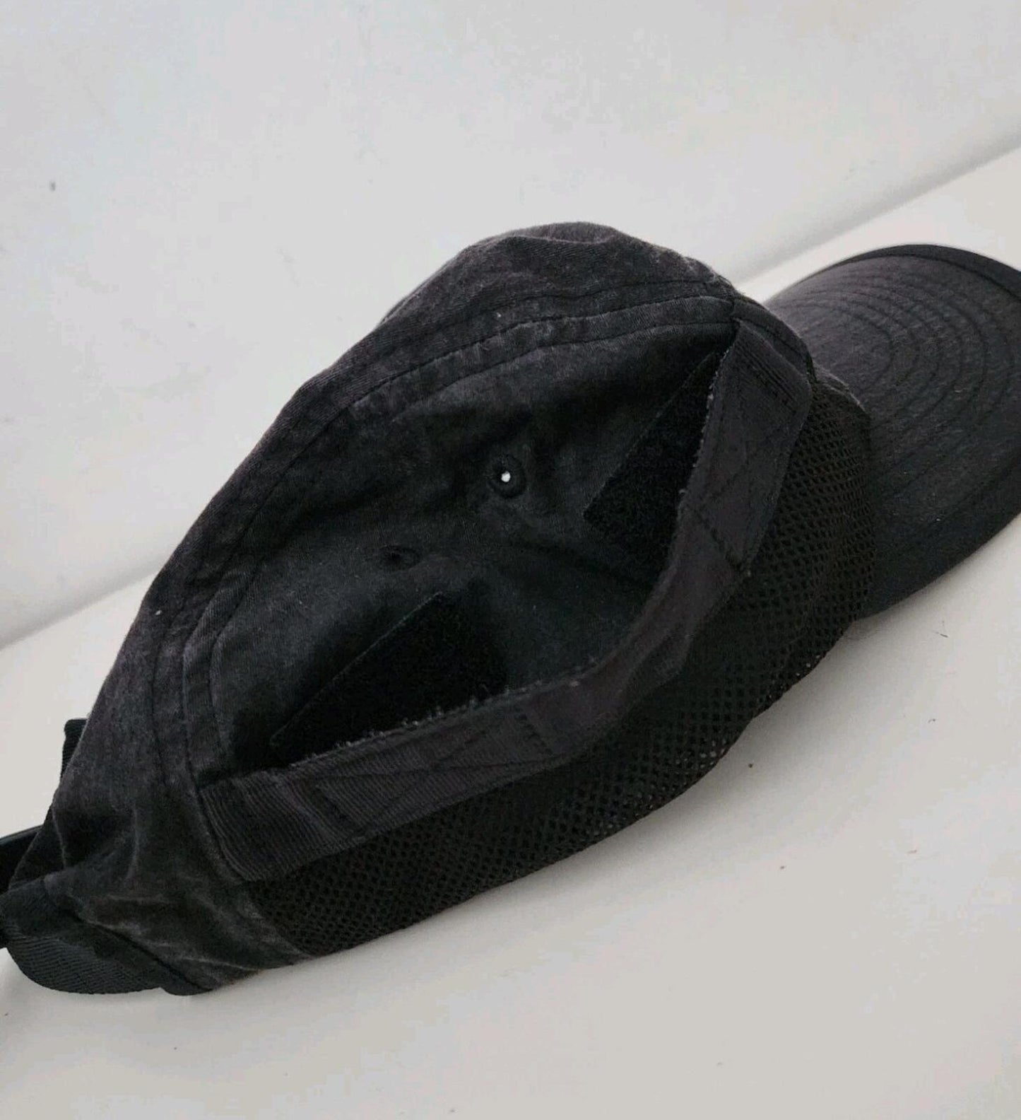 FW24 Supreme Mesh Pocket Camp Cap black nylon hat