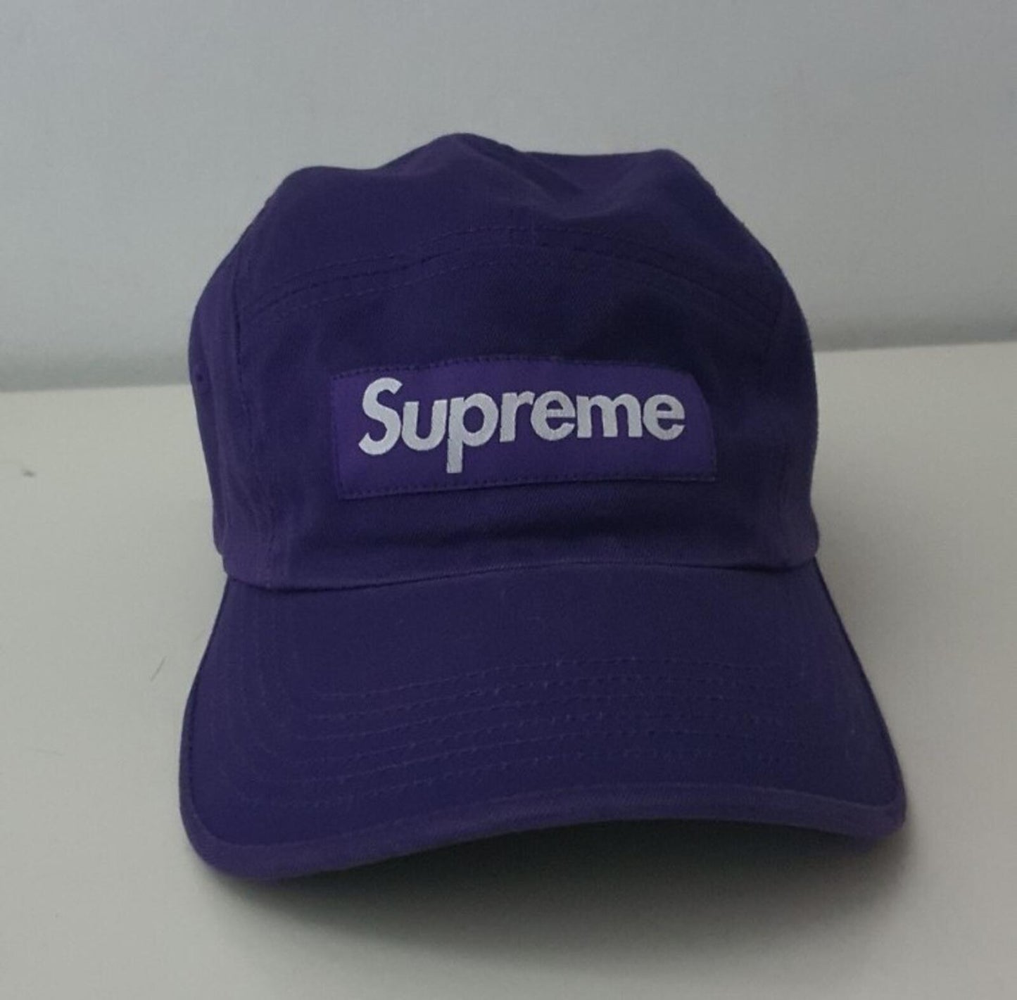 FW21 Supreme Washed Chino Twill Camp Cap Purple