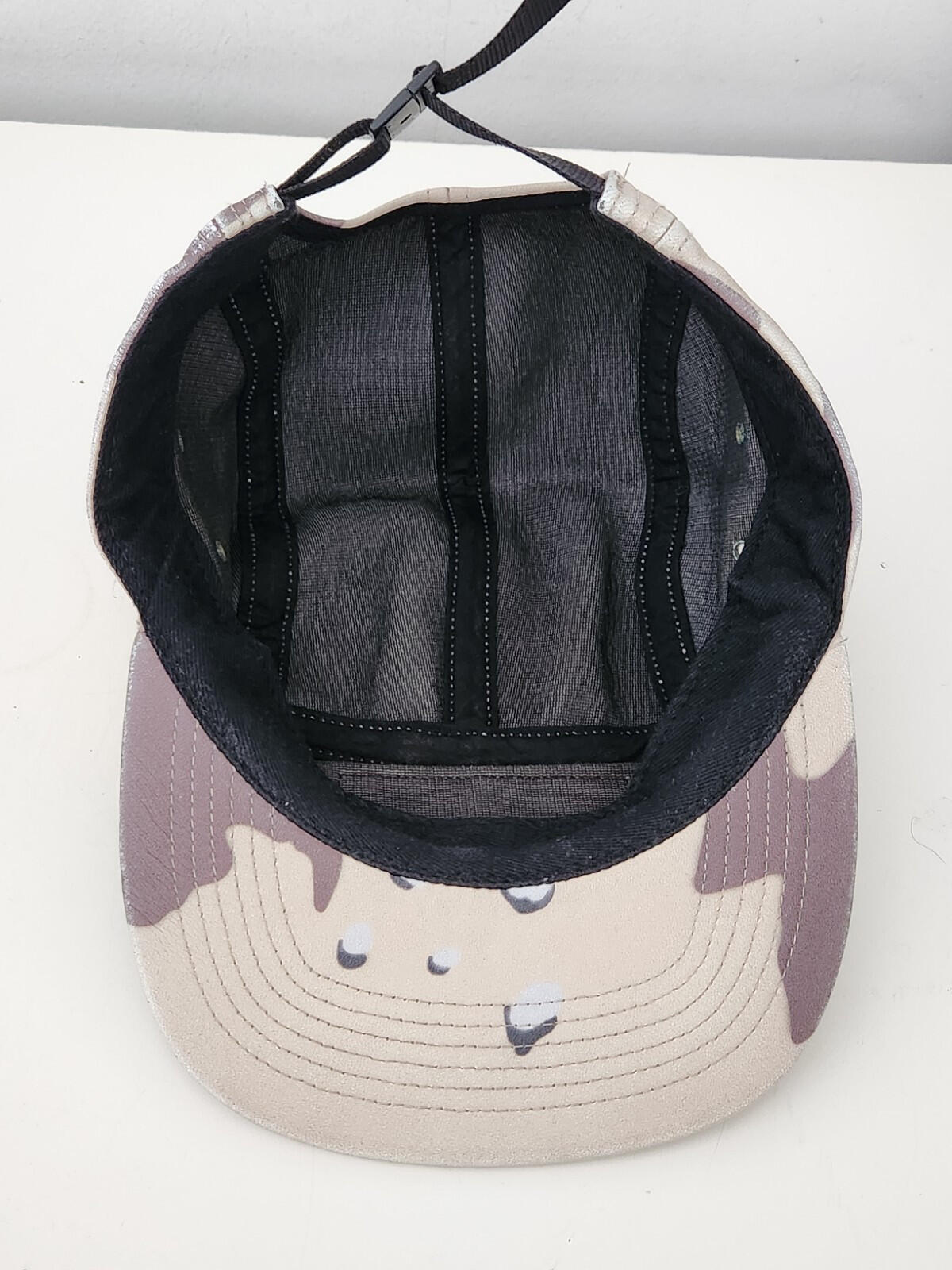 SS17 Supreme Leather Camp Cap Desert Camo Hut Rotes Box Logo Made In U.S.A