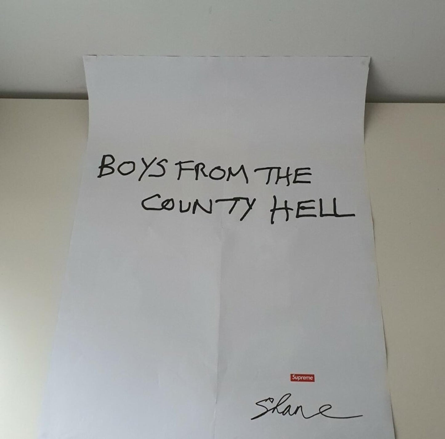 FW13 Supreme x Shane MacGowan poster Musician Vintage Rare 2013 Accessory