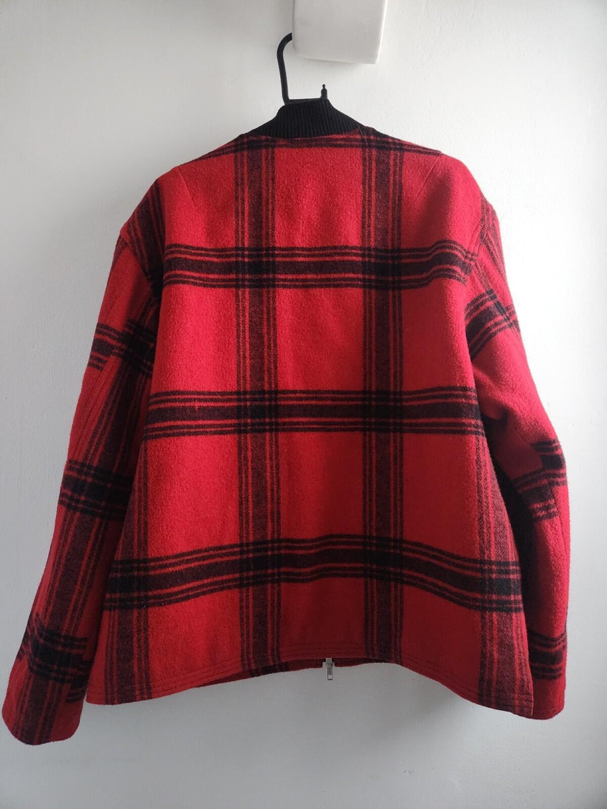 SS19 Supreme Zip Car Wool Jacket Red Size M