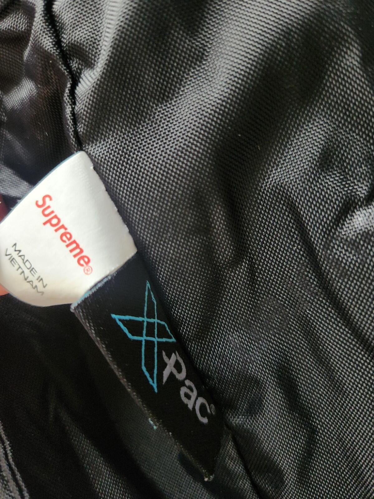 FW23 Supreme Tote Bag Water Resistant Reflective Logo Black 20L Duffle