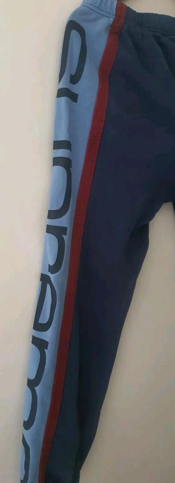 FW20 Supreme Big Logo Paneled Sweatpant pants Navy size S Small Trousers