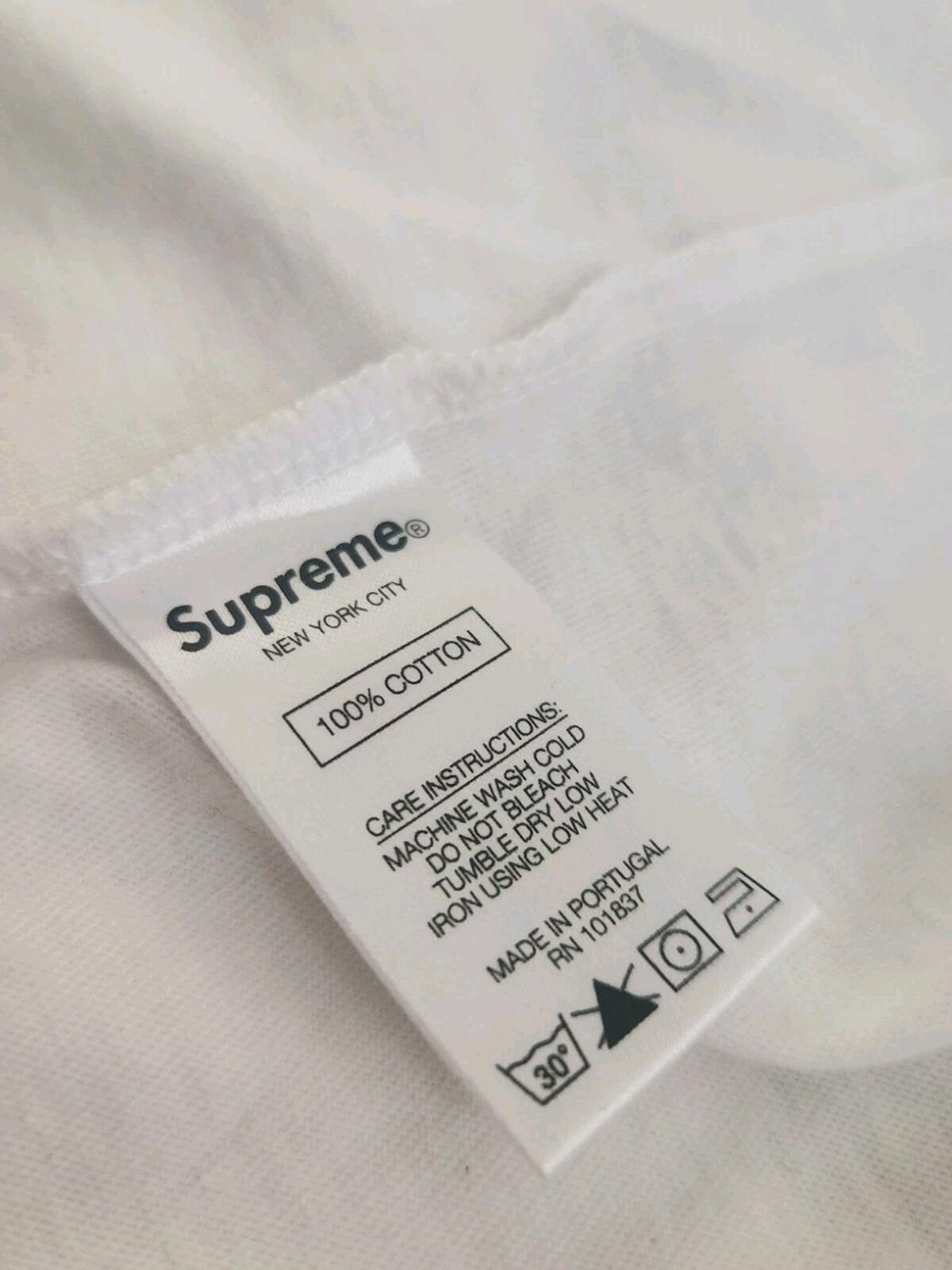 SS21 Supreme Intarsia Spellout S/S Top Tee White Size M