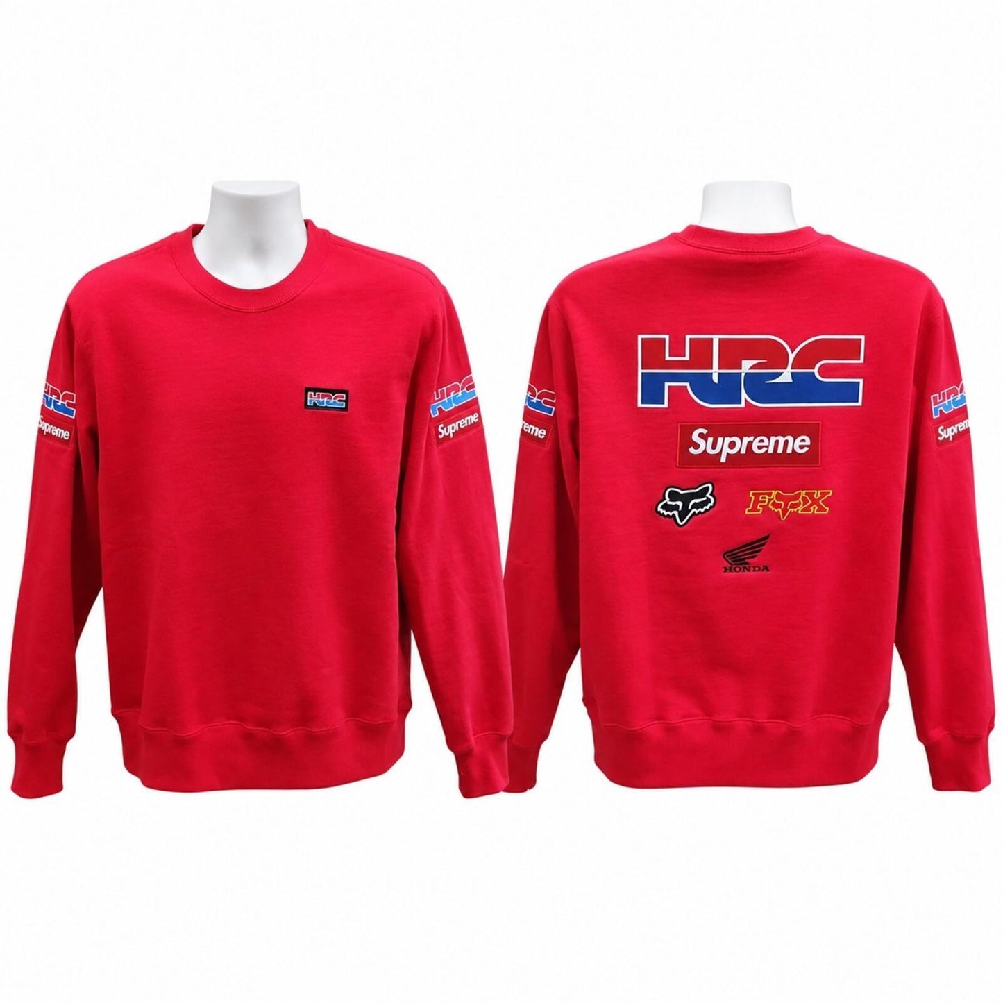 FW19 Supreme x Fox Racing Sudadera Roja Talla M