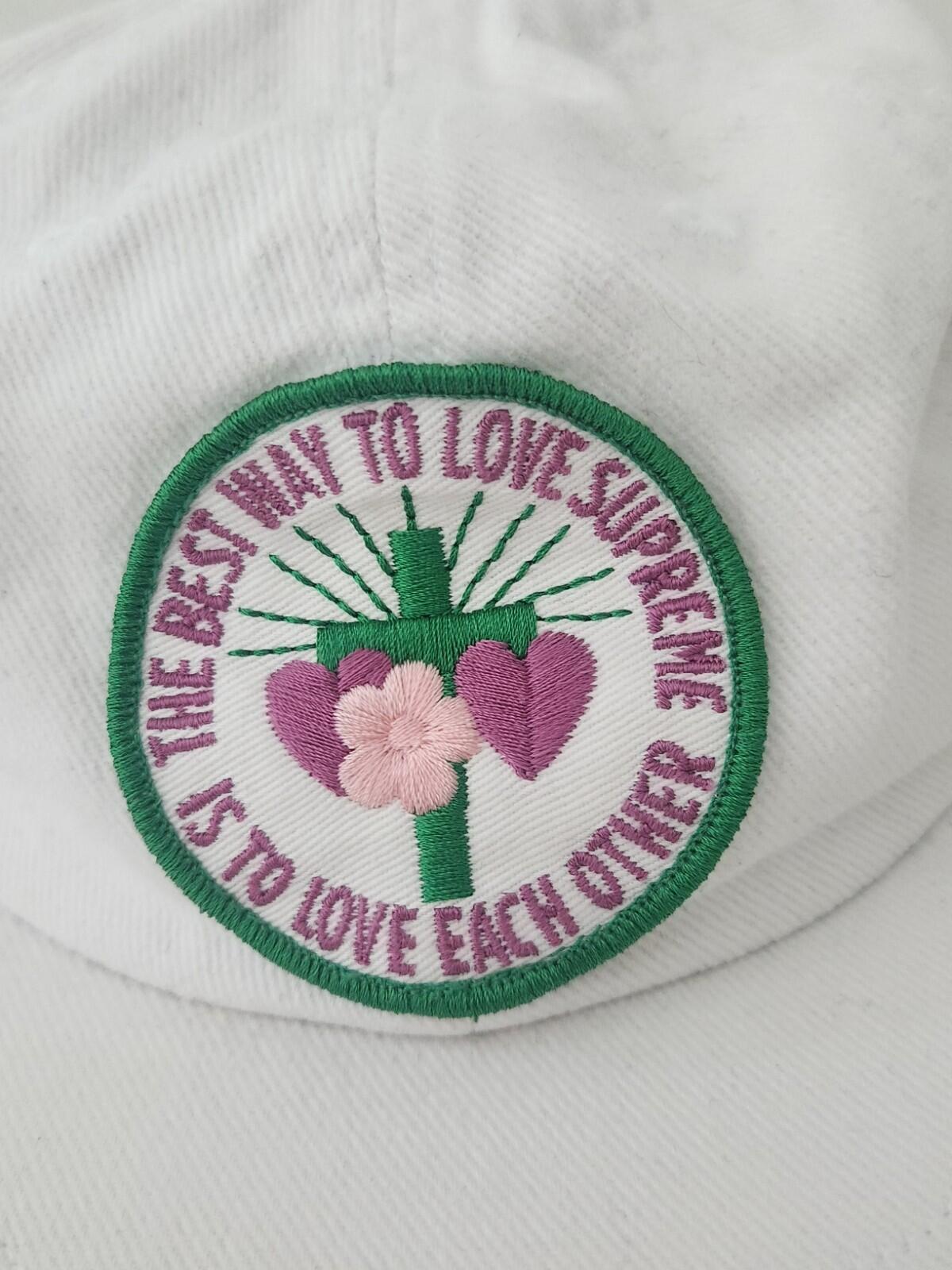 SS19 Supreme Love Each Other 6-Panel White Hat Cap Made In U.S.A