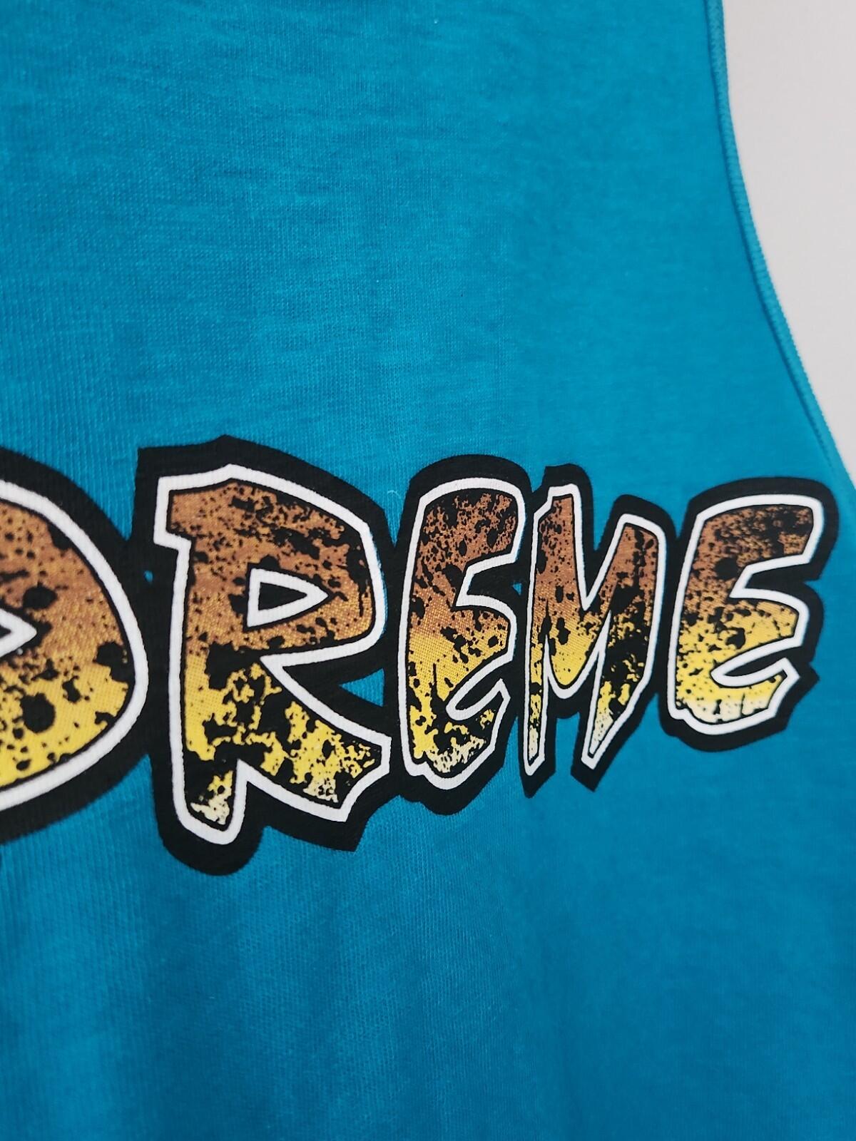 SS18 Supreme Splatter Tank Top Tee Teal Size M