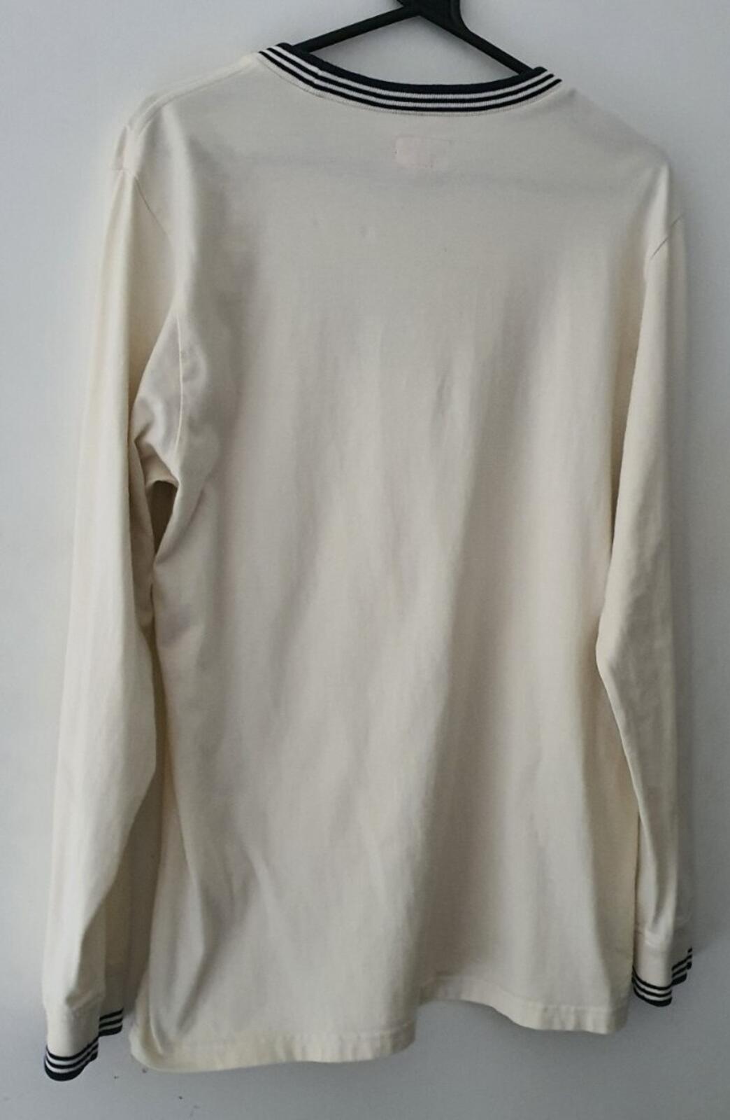 FW18 Supreme Striped Rib Logo L/S Top natural jumper M medium reflective logo