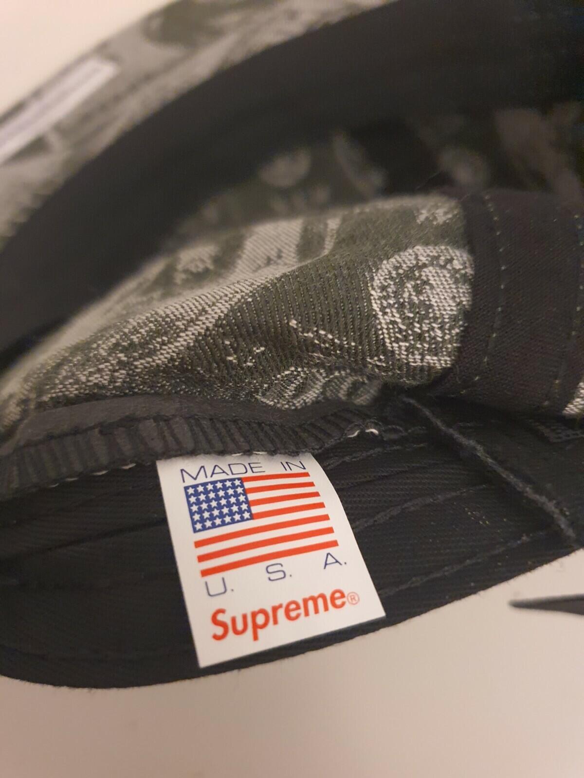 FW17 Supreme 100 Dollar Bill camp cap green hat New