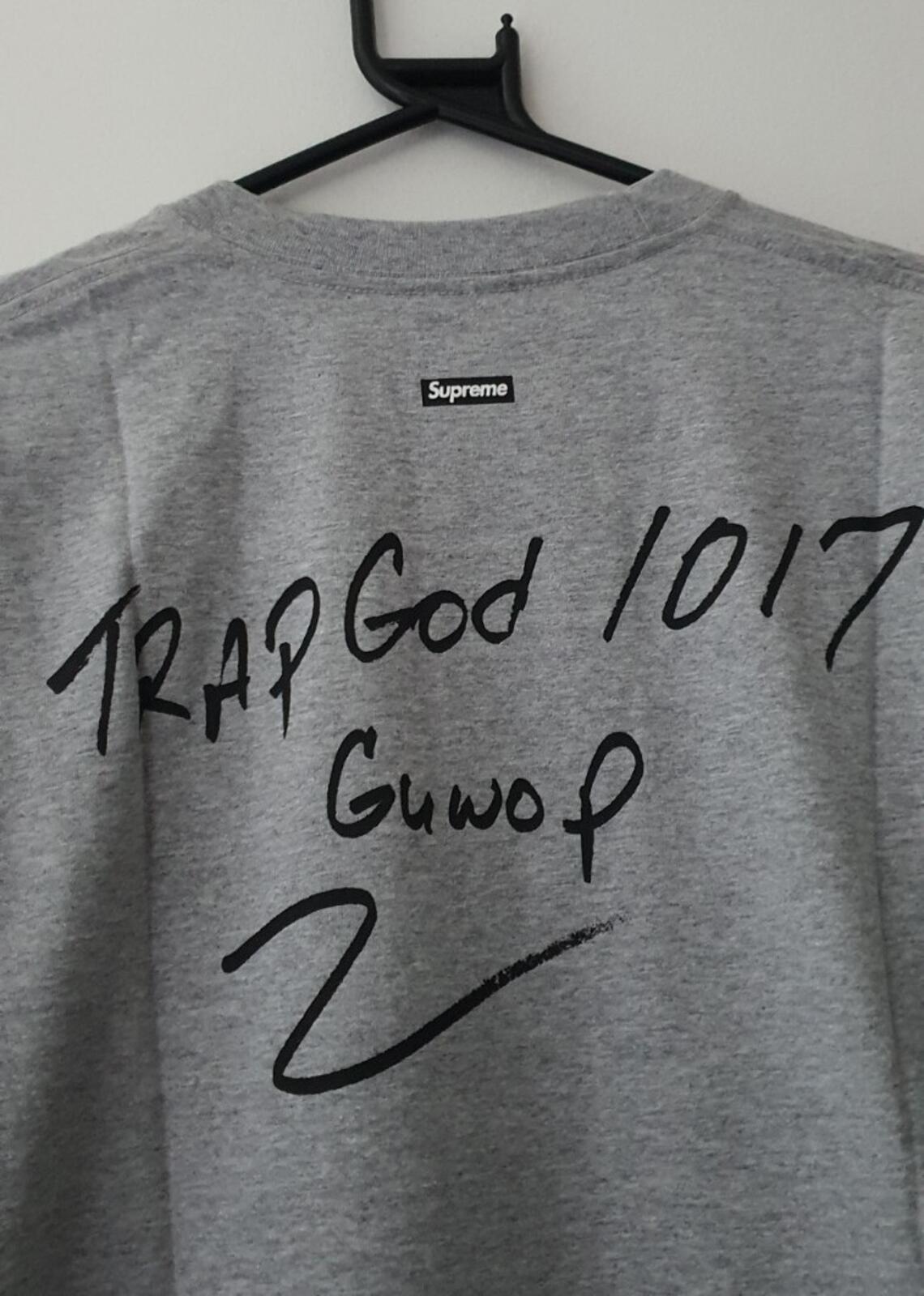 Camiseta FW16 Supreme x Gucci Mane Photo Heather Grey talla L