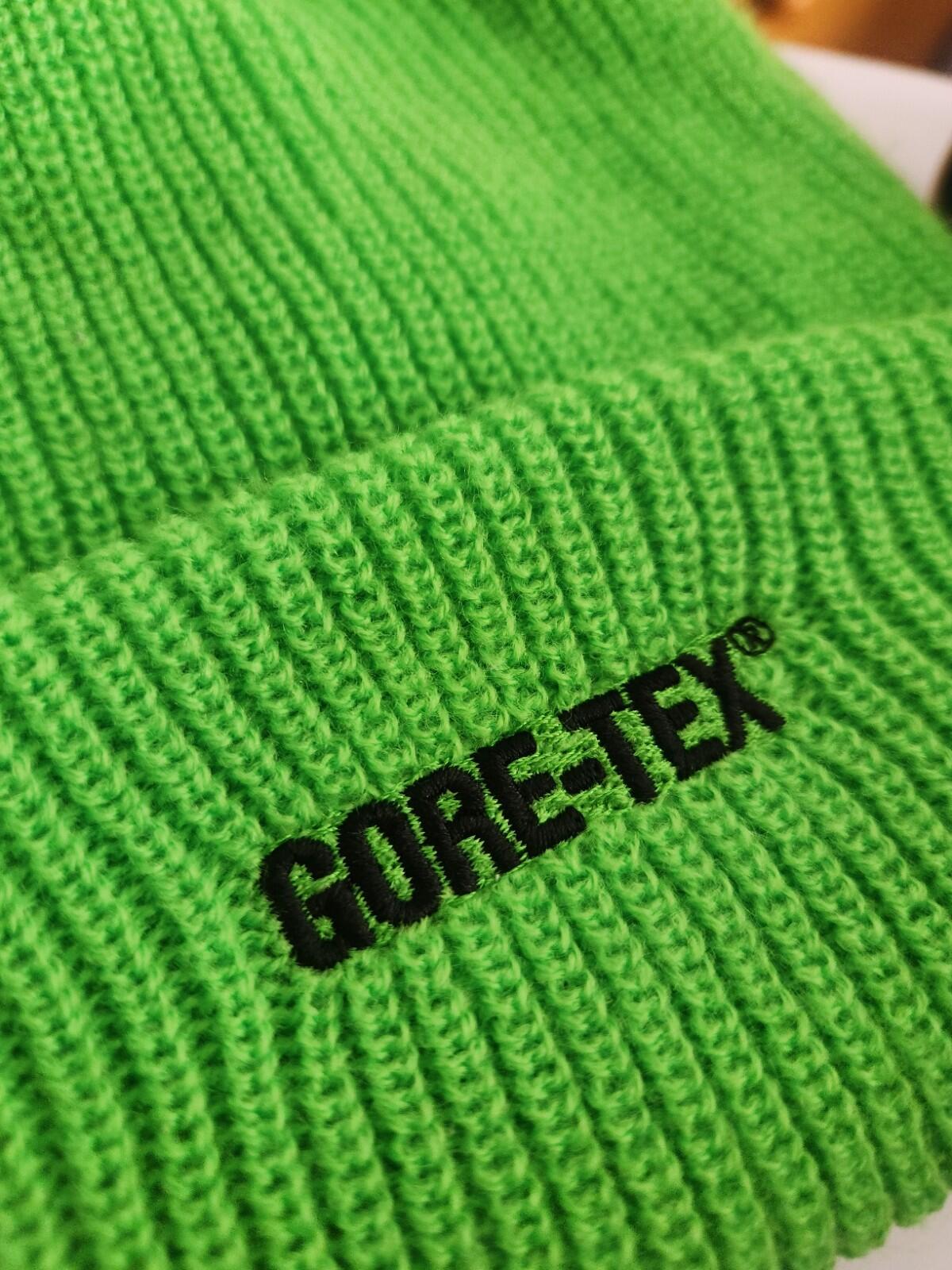 FW18 Supreme GORE-TEX Beanie Limette Wasserdichte Mütze Kleines Box Logo