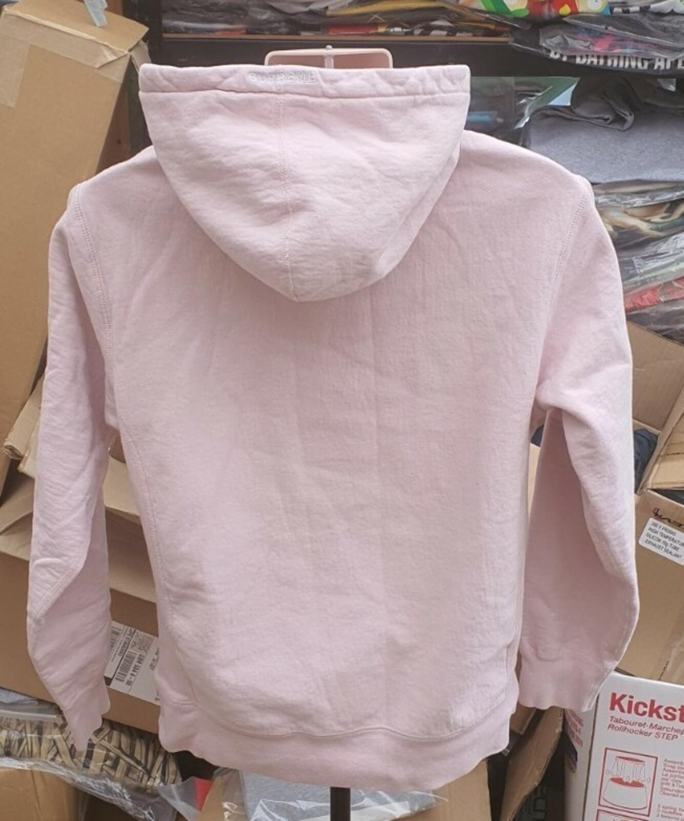 FW17 Supreme Tonal S Logo Hooded Sweatshirt Pink Size M