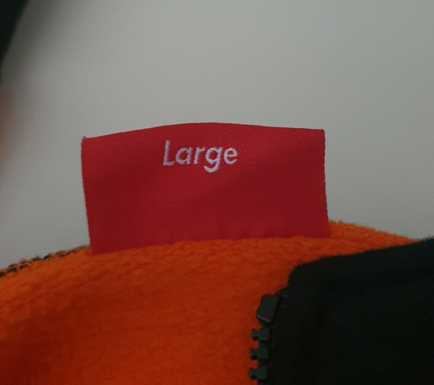FW18 Supreme Sweatshirt Half-zip Speedway Black / Orange Crewneck size L large