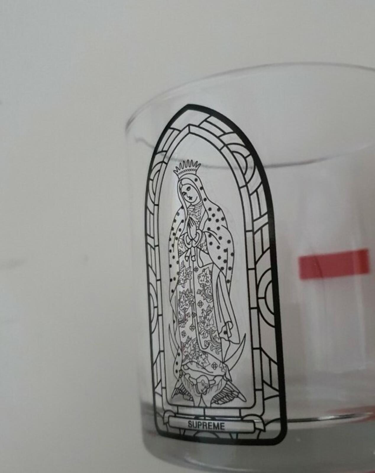FW13 Supreme Koba Virgin Mary Candle (Glass Only) clear box logo Rare Accessory