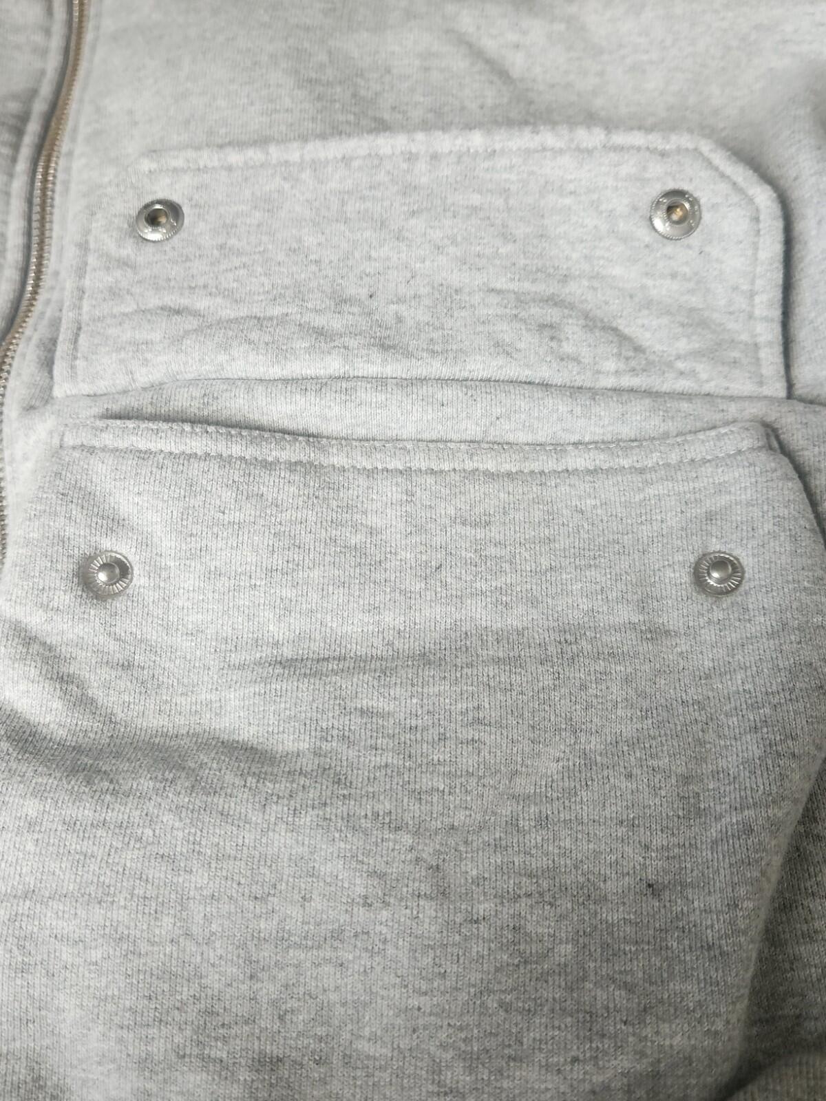FW23 Supreme Cargo Pocket Zip Up Sweatshirt Heather Grey Size M
