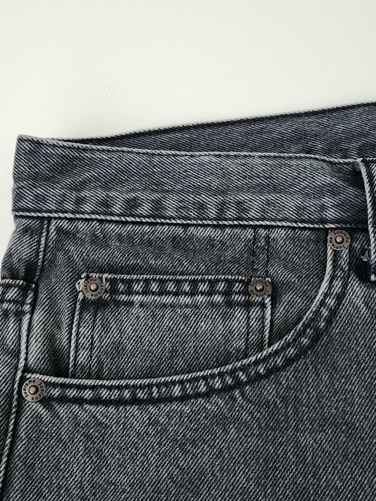 FW21 Supreme washed regular jeans size 34 blue W34 L32 star denim Black Trousers