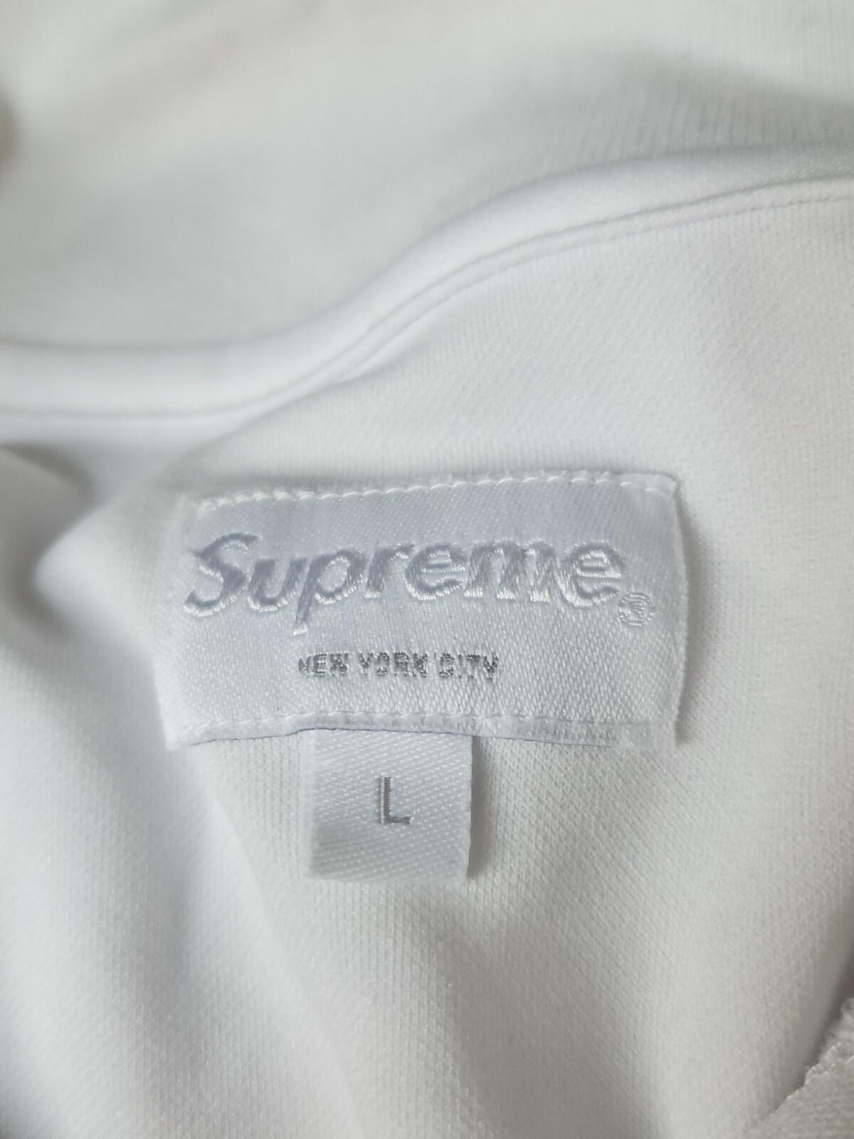 FW16 Supreme Sideline L/S Polo Shirt White Size L