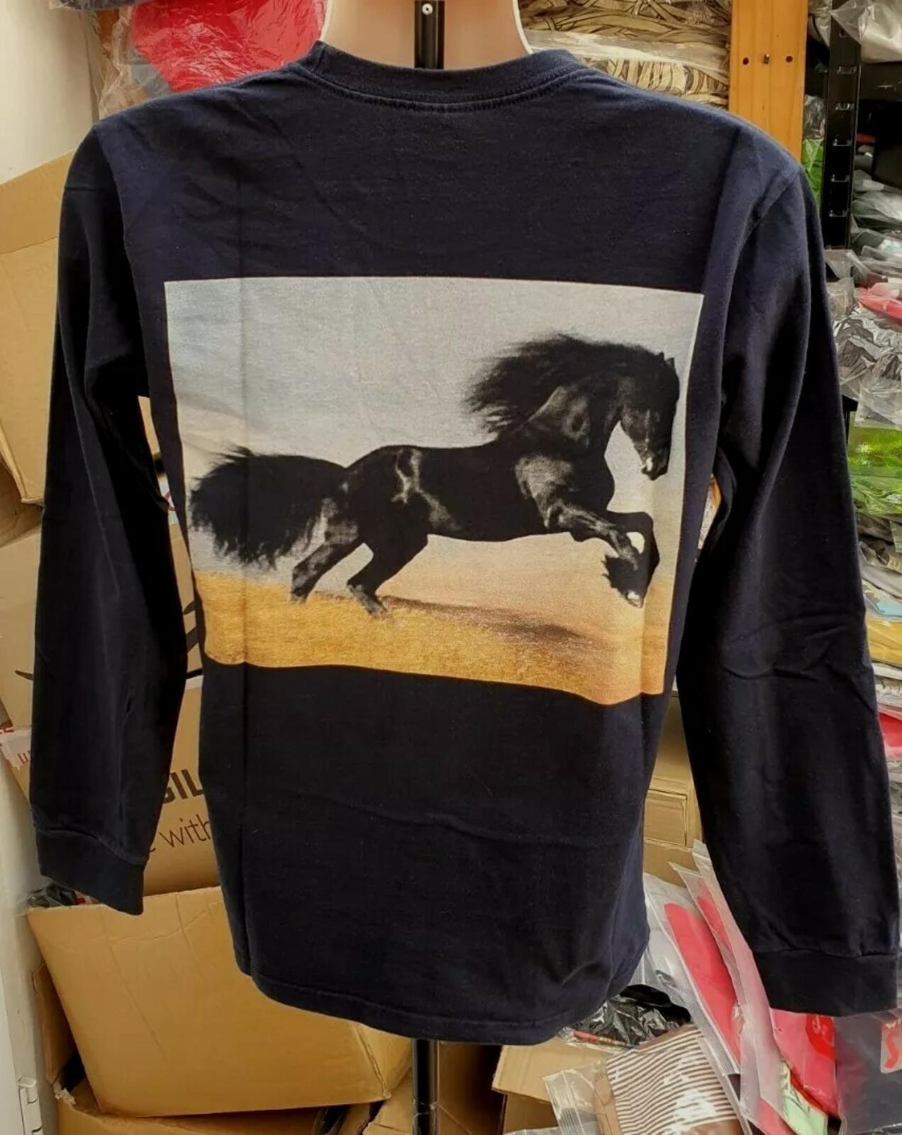 FW14 Supreme Stalion navy Long sleeve L/S Tee size medium M