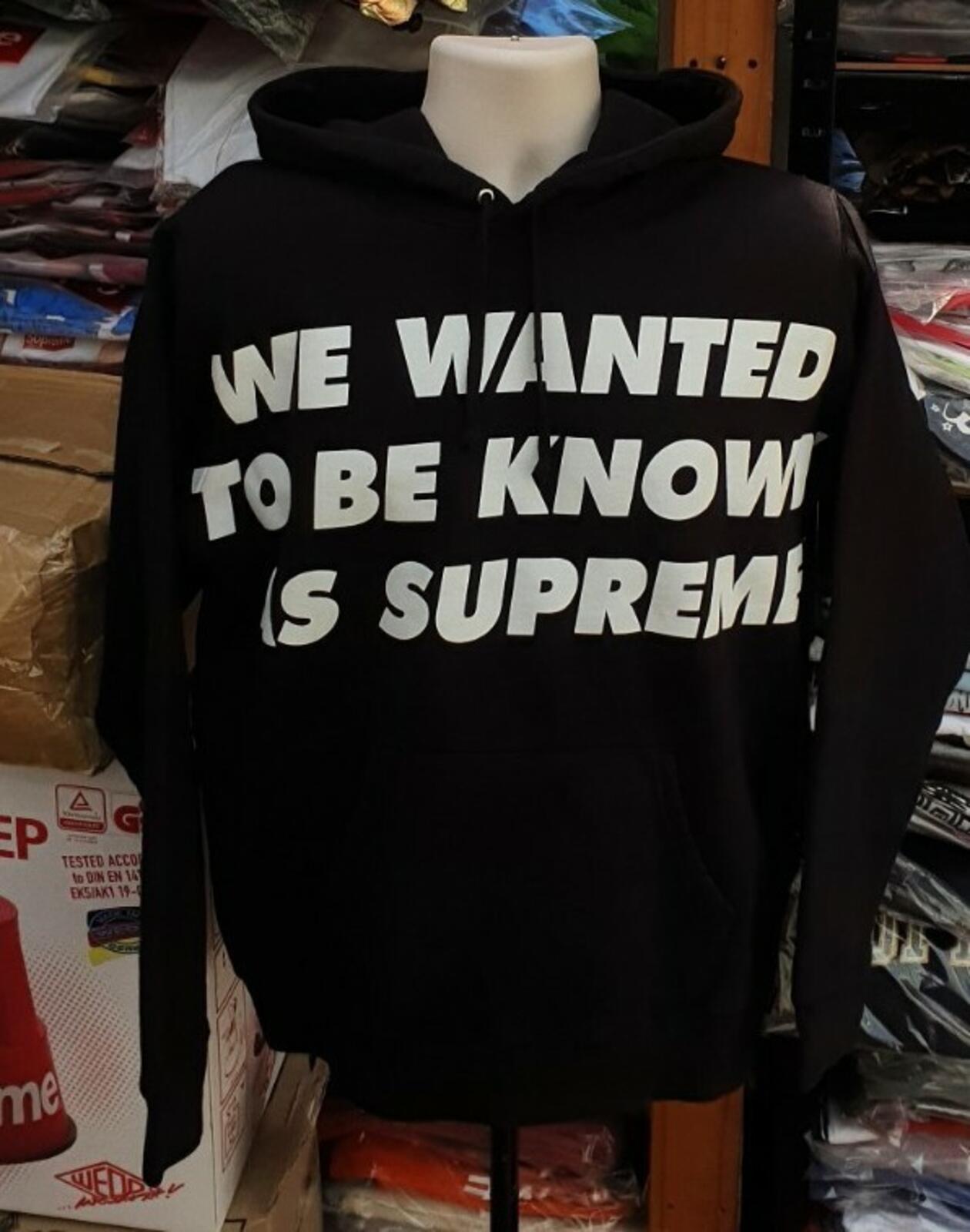SS20 Supreme  Known As black hooded sweatshirt size M medium hoodie
