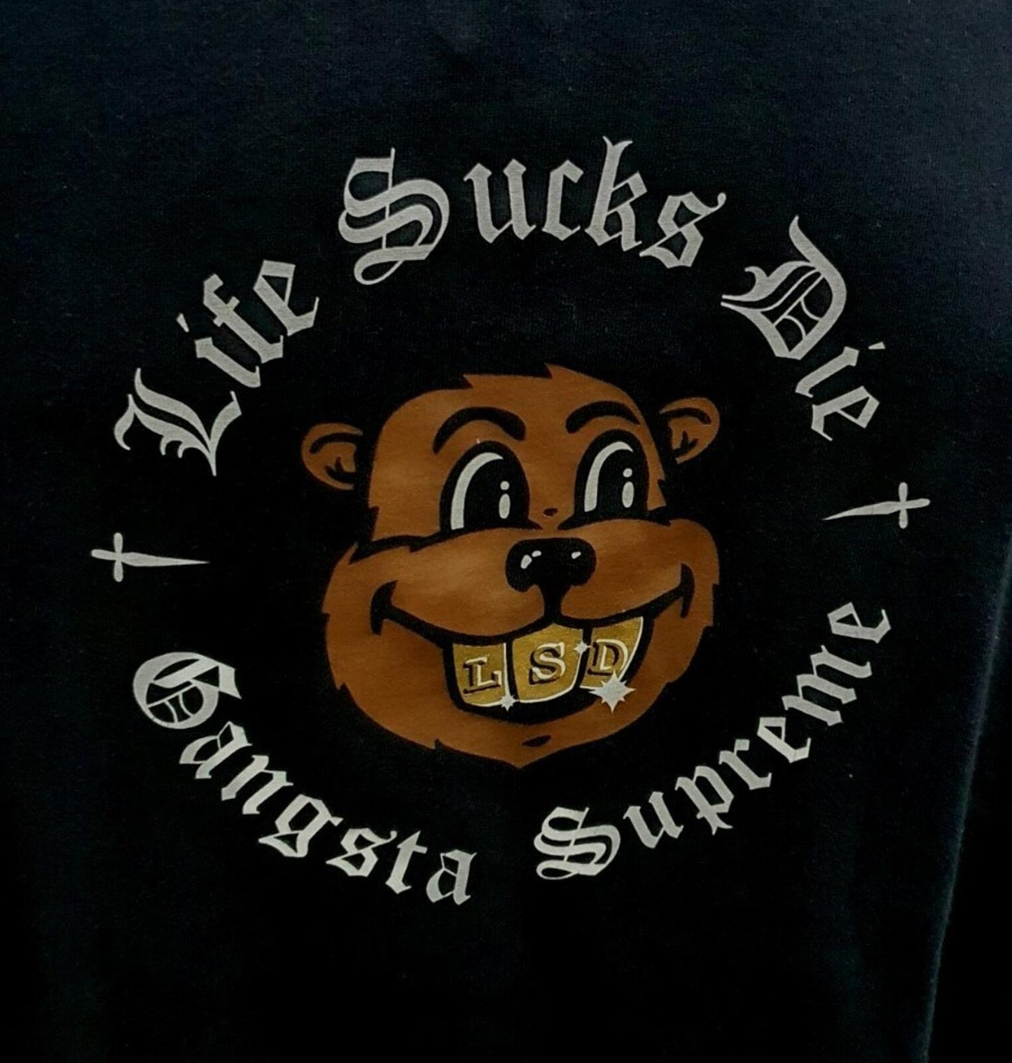 FW18 Supreme Life Sucks Die Tee Navy Size L