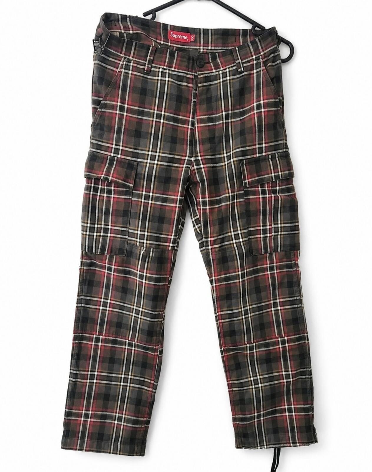 SS17 Supreme Cargo Pant Plaid Size 30 W30 L30