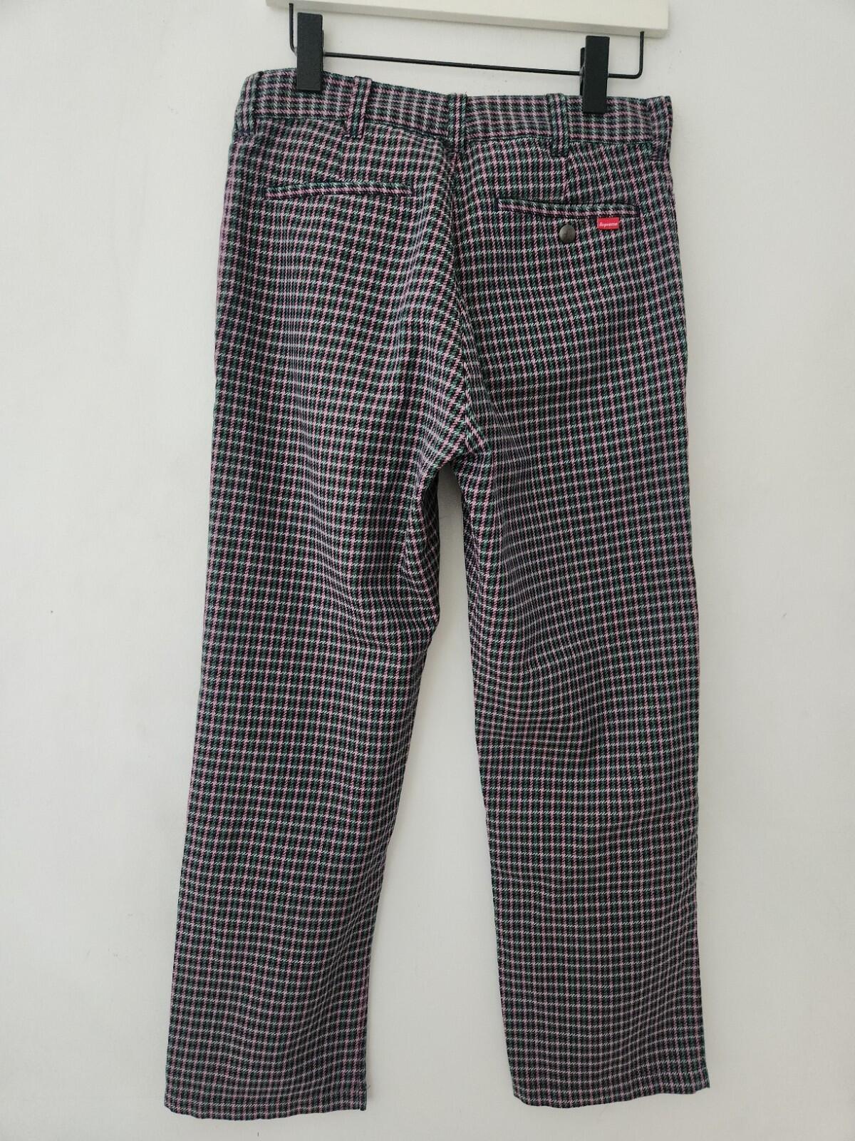 SS18 Supreme Work Pant Größe 30 W30 L30 kleine lila karierte Hose kleine Hose