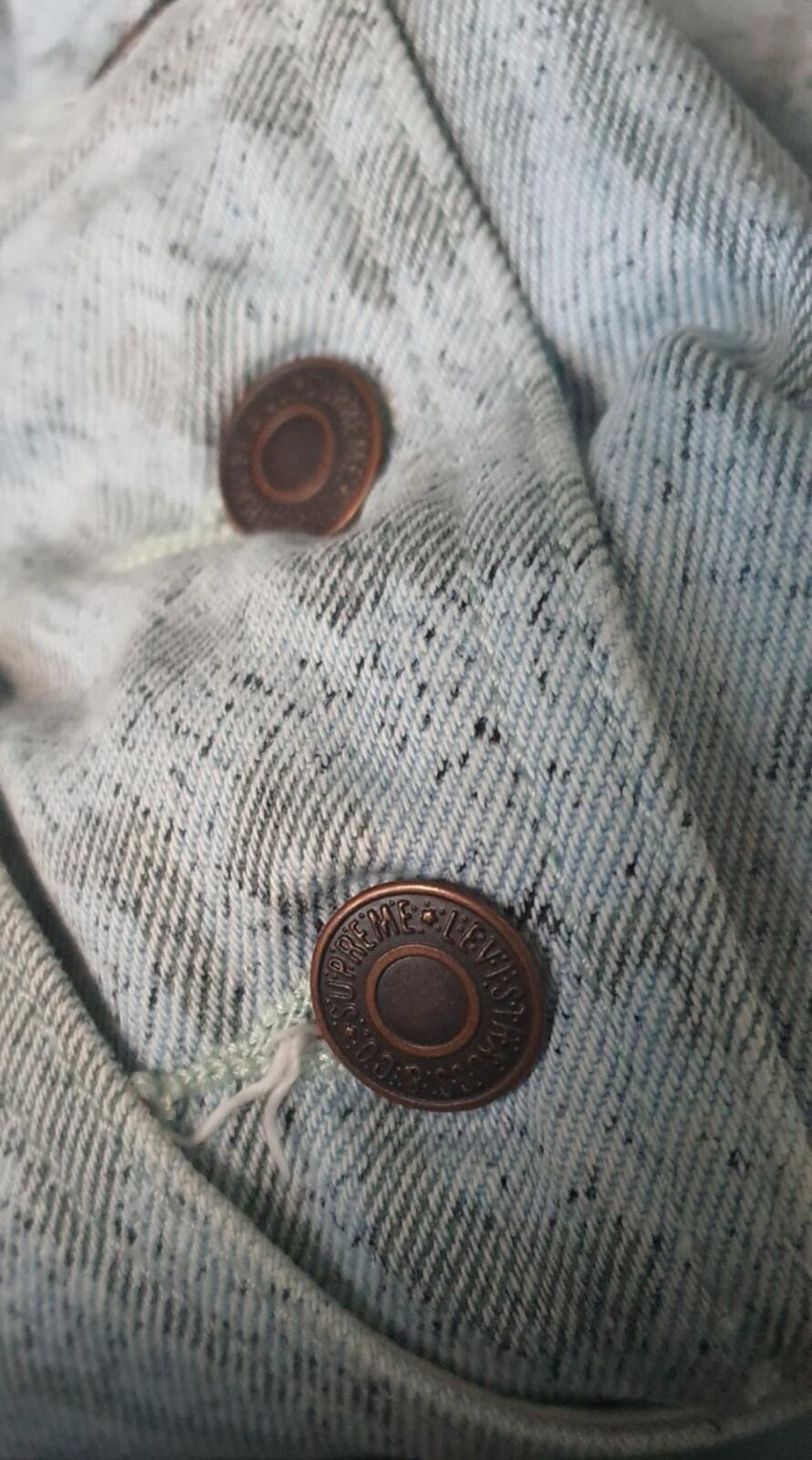 FW17 Supreme x LEVI'S Snakeskin Overalls Latzhose Hellblau Größe M