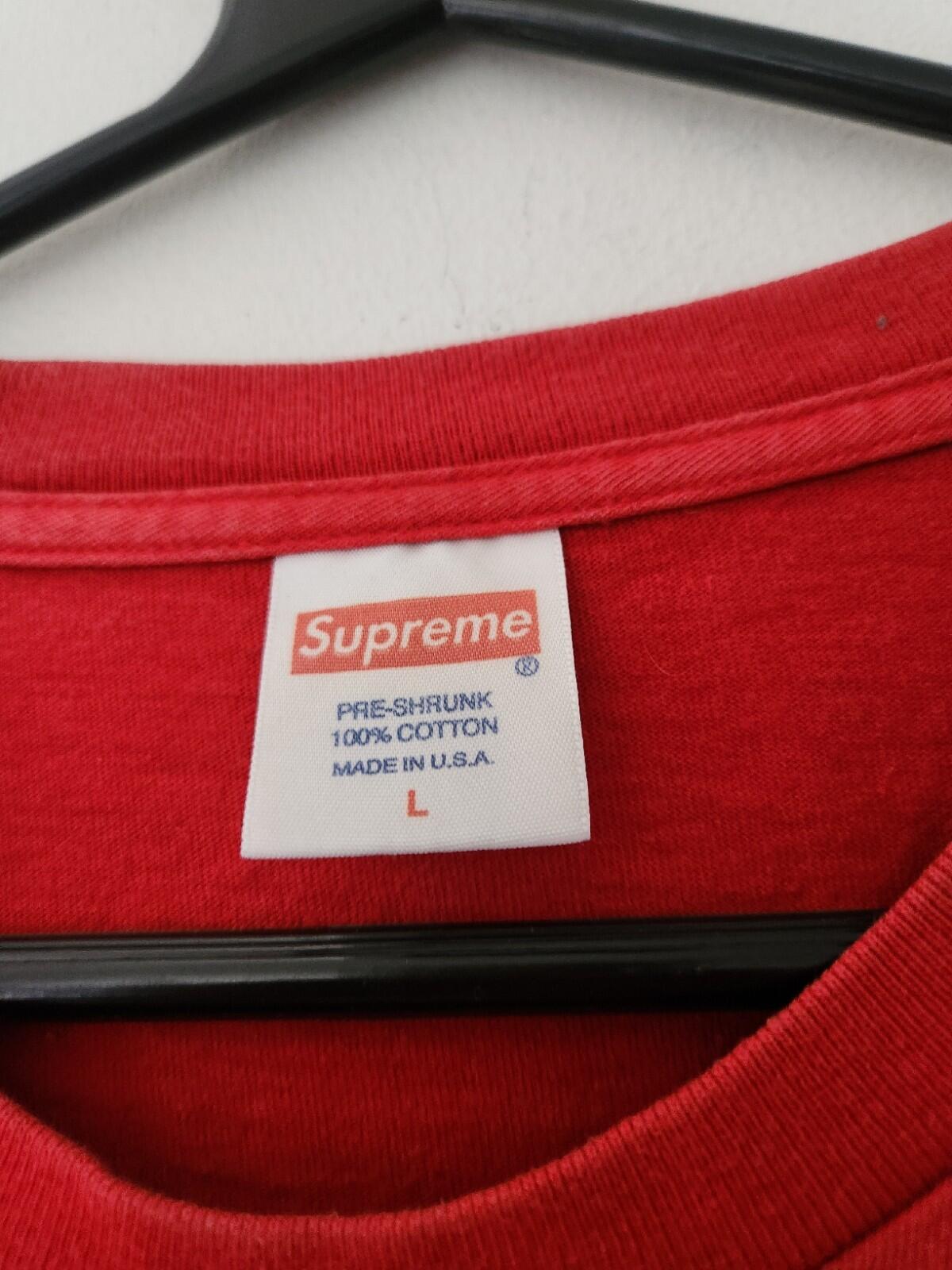 SS15 Supreme KIDS 40OZ red Tee L large T-shirt Jesus Christ what happened? Rare