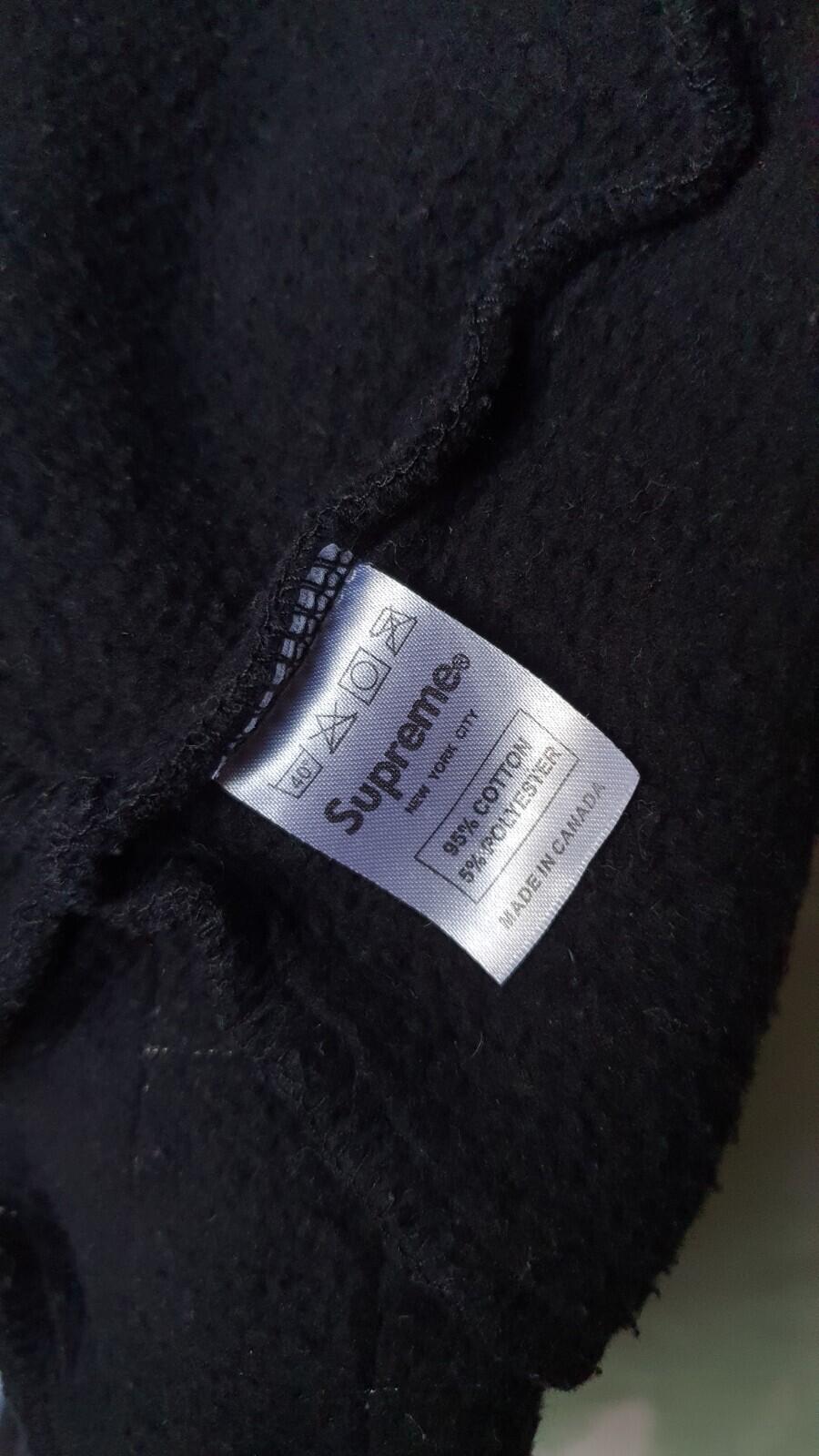 Supreme Vintage Hooded Jacket Heavyweight Paneled Sweatshirt Black Size XL