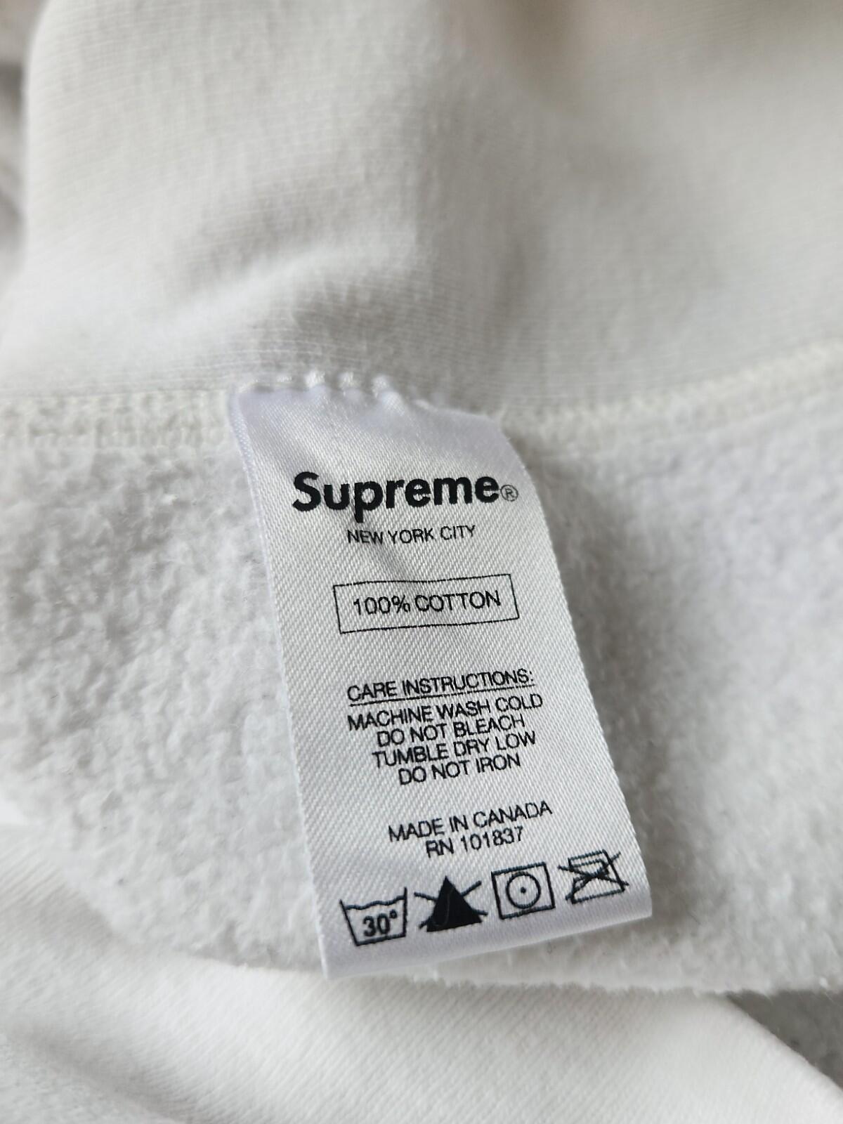 FW17 Supreme x Scarface Friend Kapuzenpullover Weiß Größe L
