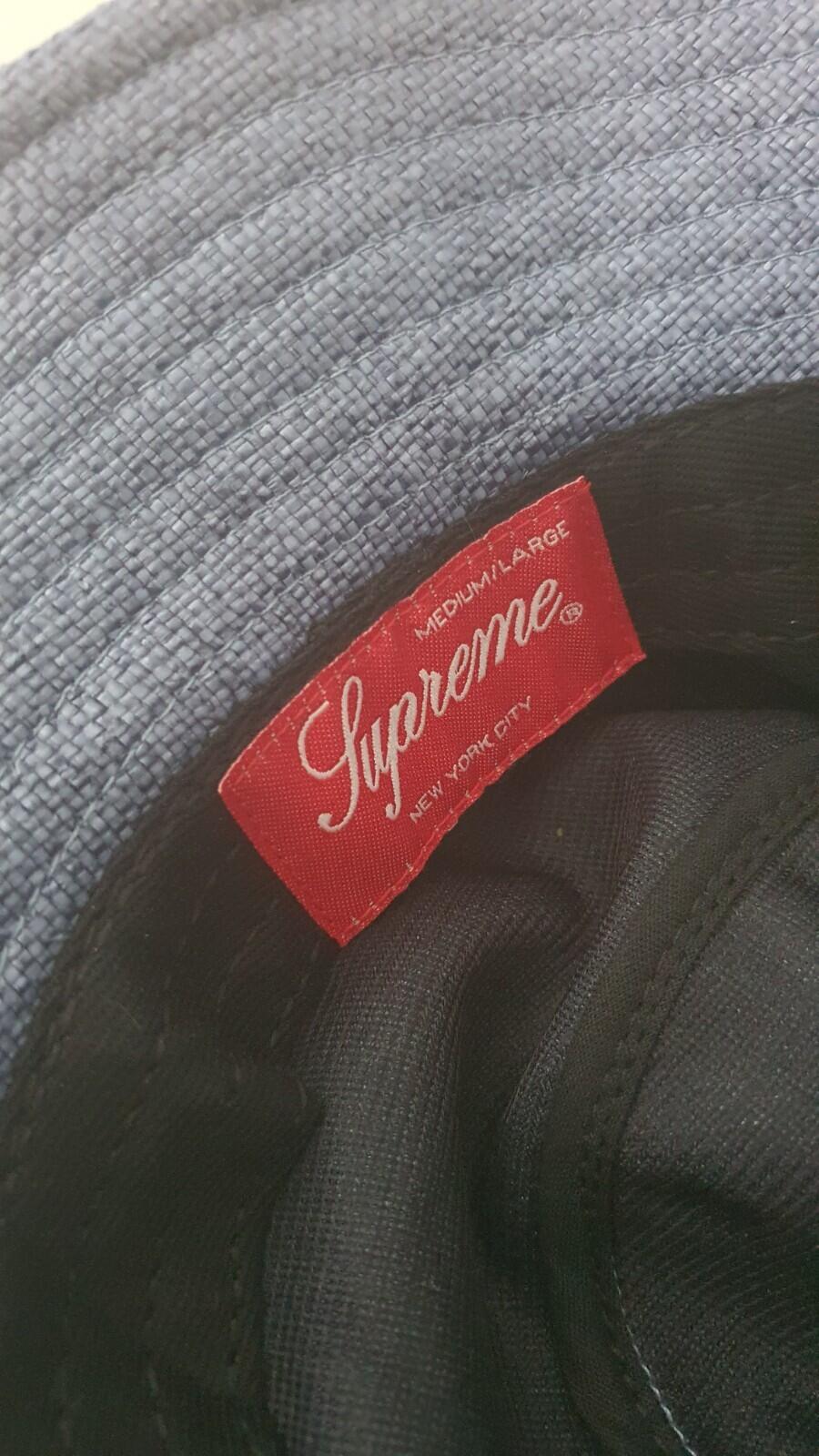 SS22 Supreme Raffia Crusher Hat Navy Size M / L
