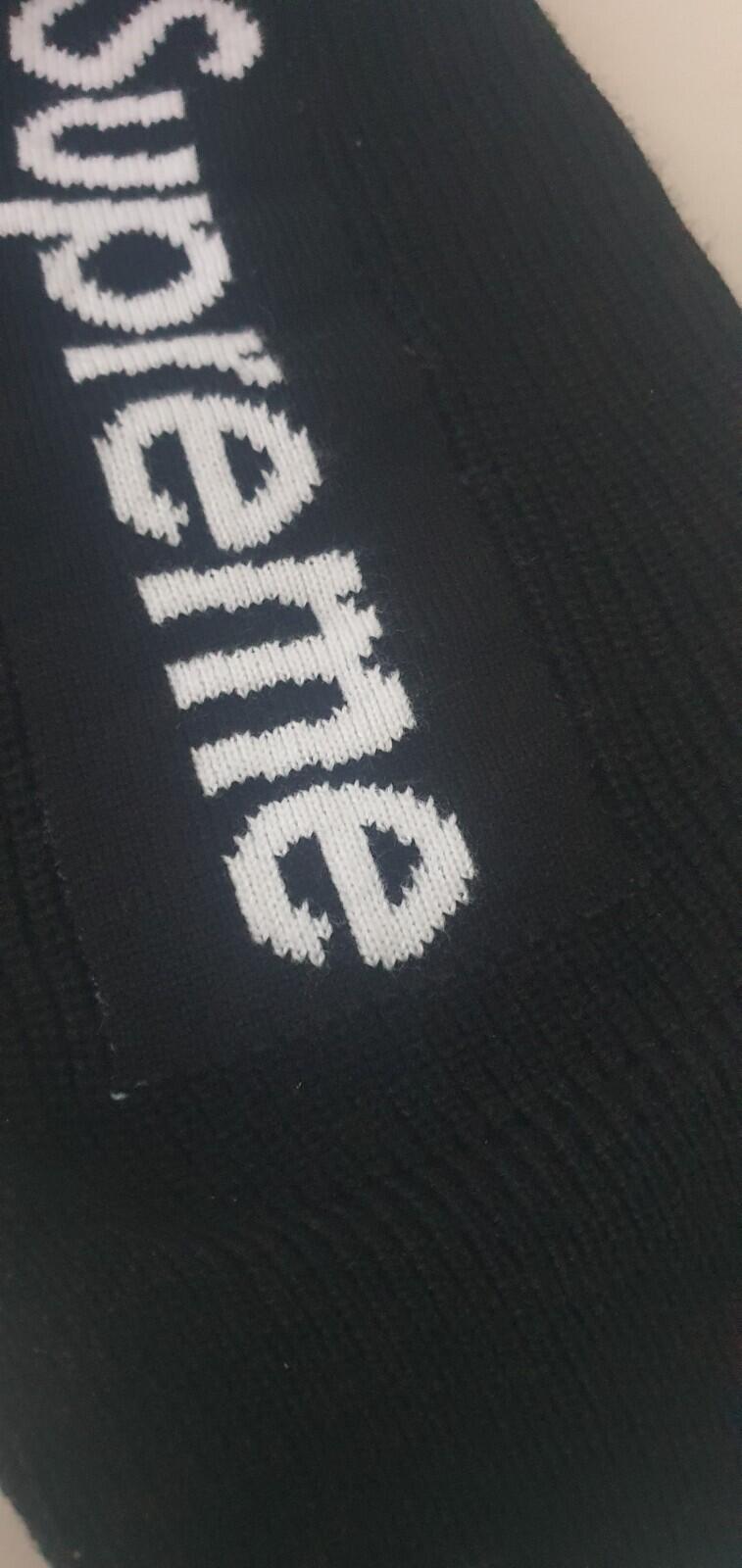 FW20 Supreme New Era Balaclava Black White Jacquard Logo Embroidery