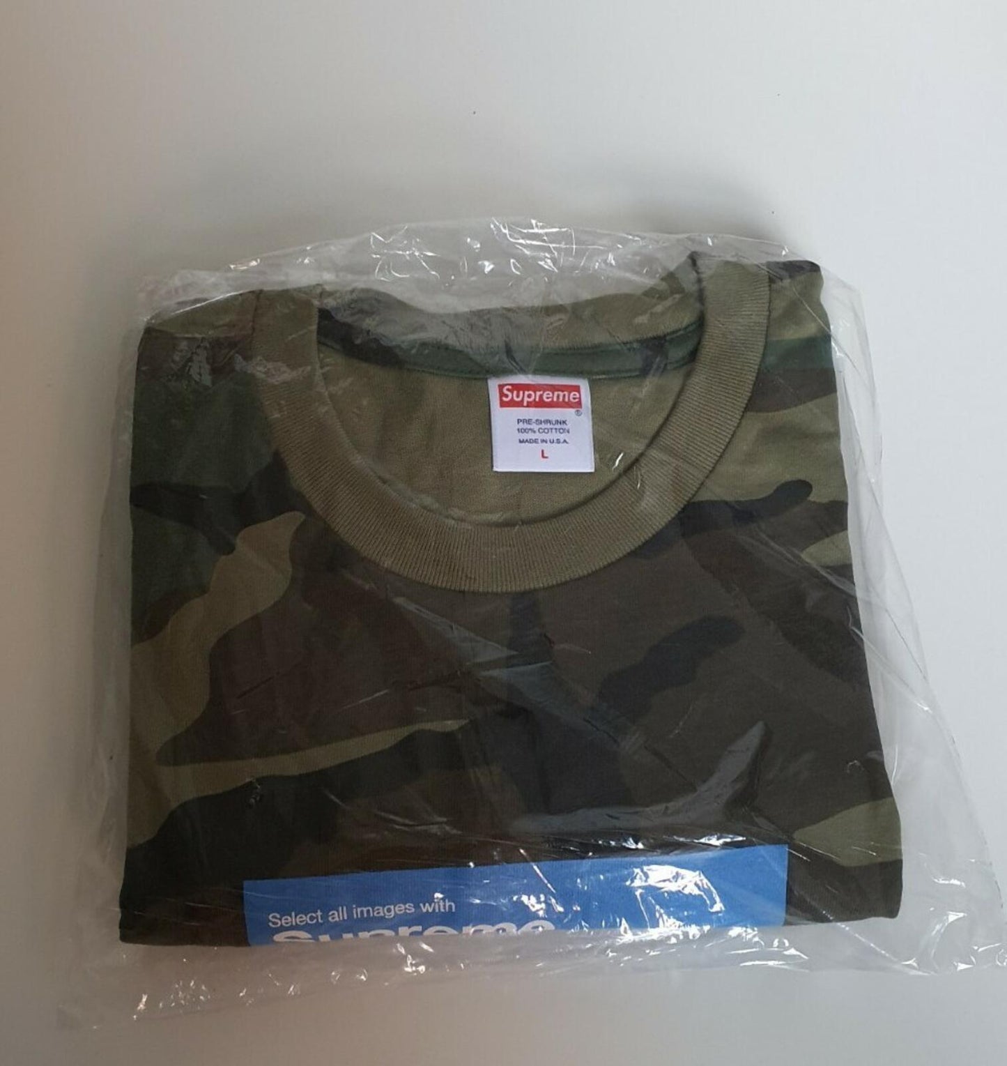 FW20 Supreme Verify Tee Woodland Vamo Size L
