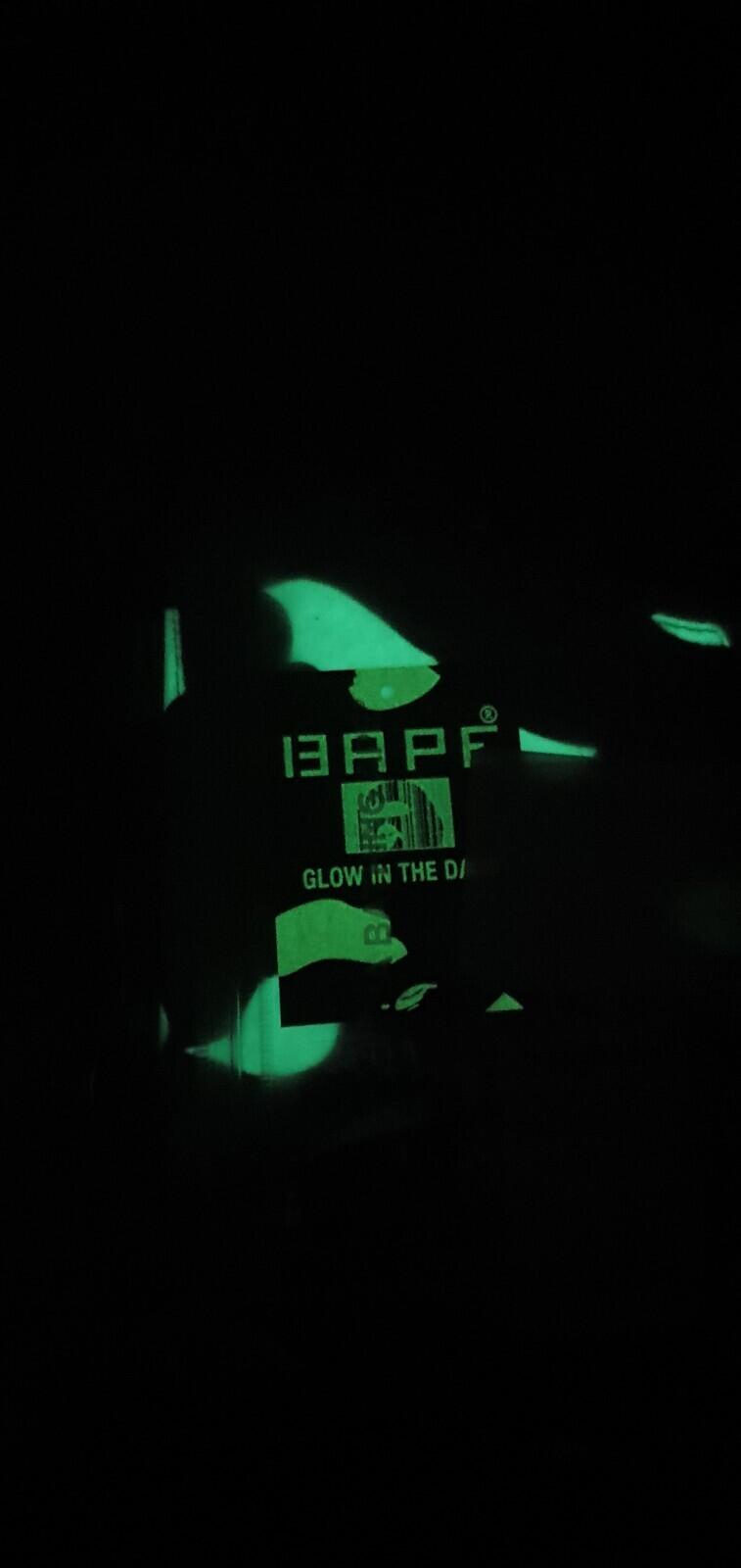 A BATHING APE city camo face mask RRP £55 BAPE black cotton GLOW IN THE DARK