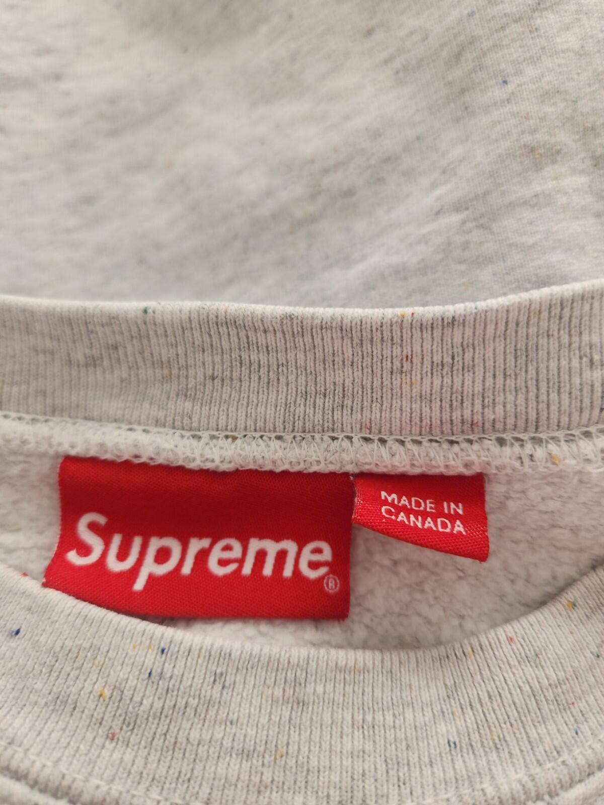 FW20 Supreme Small Box Crewneck  Heather Multi Sweatshirt Size M Medium Grey