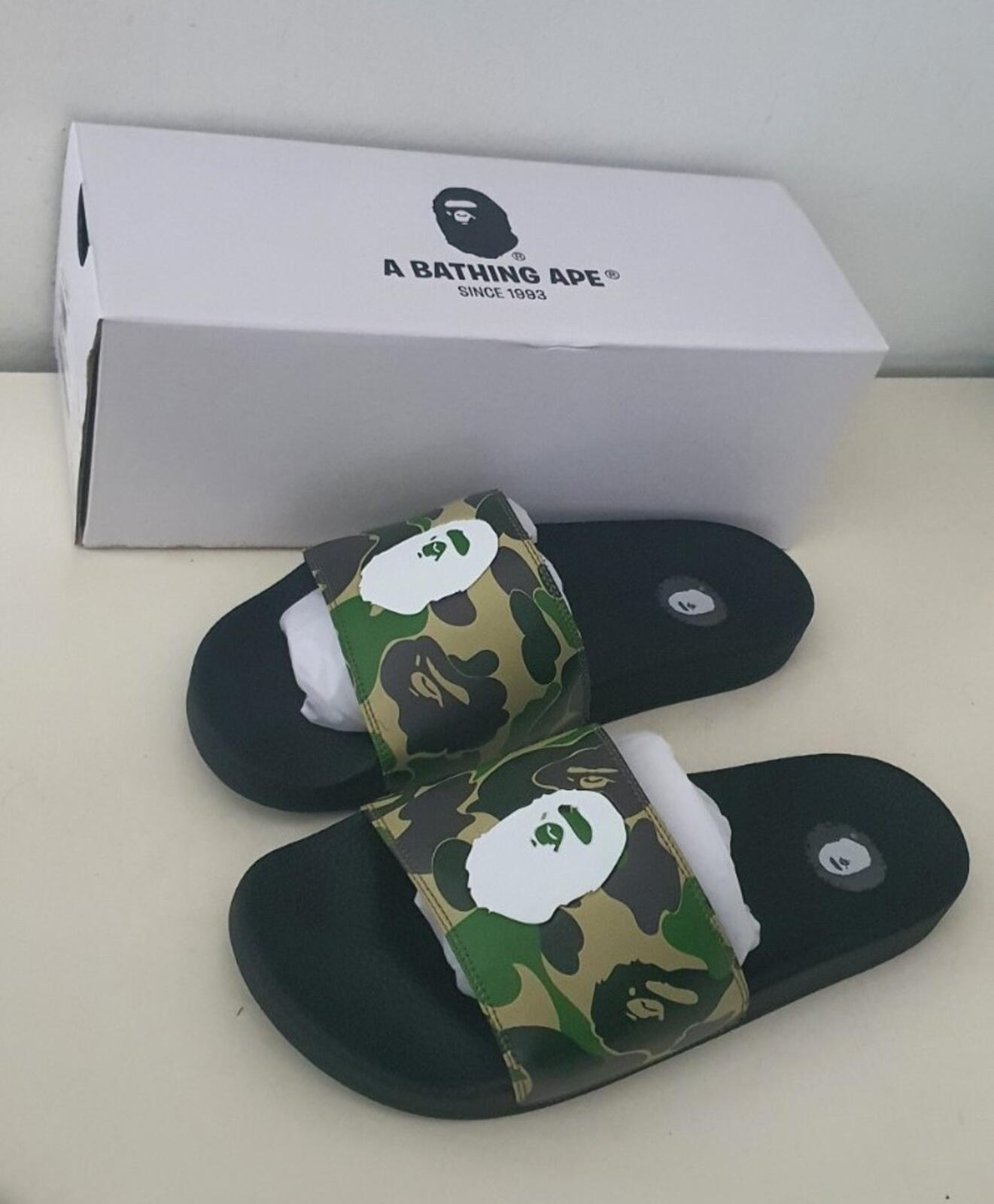 A BATHING APE APC Camo Slide Sandal slides UK 9.5 US 10 BAPE length 28 CM