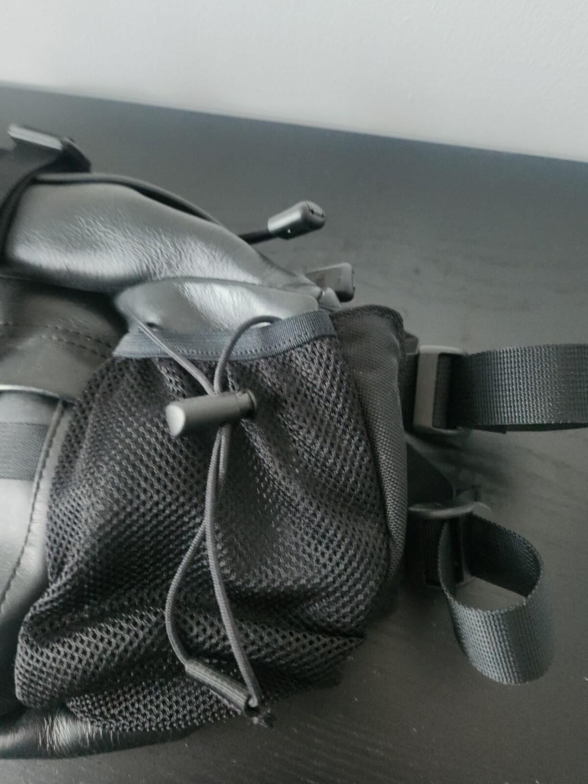 FW18 Supreme x The North Face Leather Mountain Waist Bag Black shoulder Cowhide