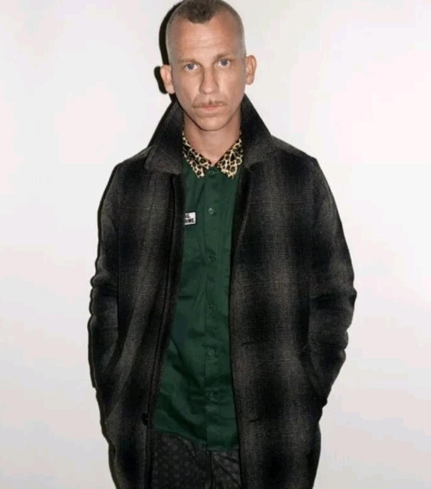 FW16 Supreme Shadow Plaid Woolrich Wool Overcoat Charcoal L Large Coat