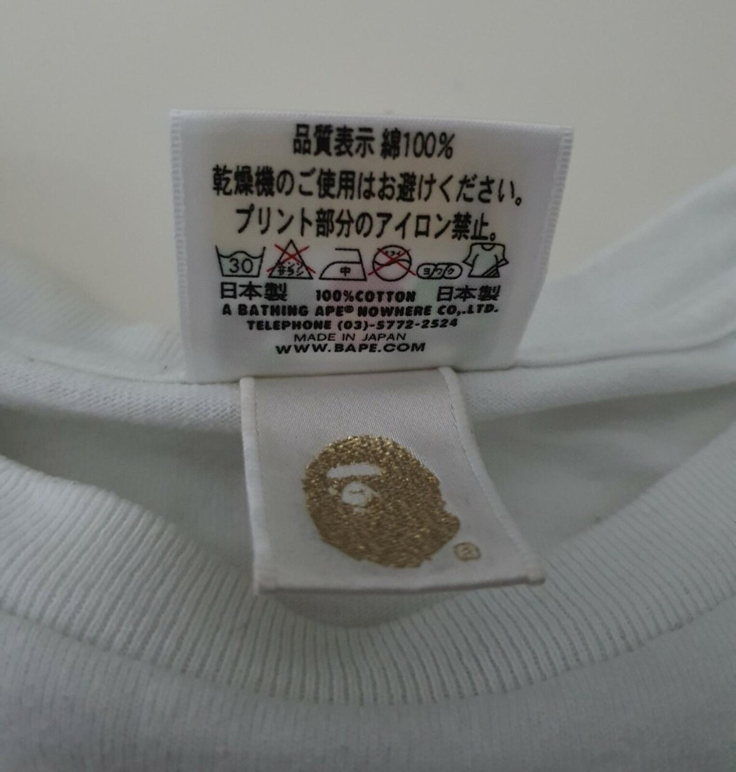 A BATHING APE x UNDEFEATED white tee size M medium T-shirt BAPE small S Rare